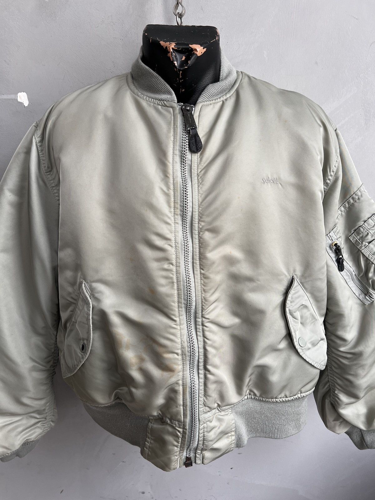 Schott Schott Vintage Bomber ma 1 Jacket Oversized cropped 90s Size US M / EU 48-50 / 2 - 2 Thumbnail