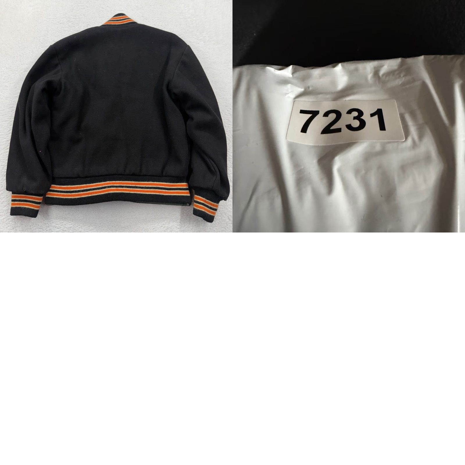 CO Vintage Standard Pennant Co Men S Wool Varsity Letterman Jacket Black Orange USA Size US S / EU 44-46 / 1 - 8 Thumbnail
