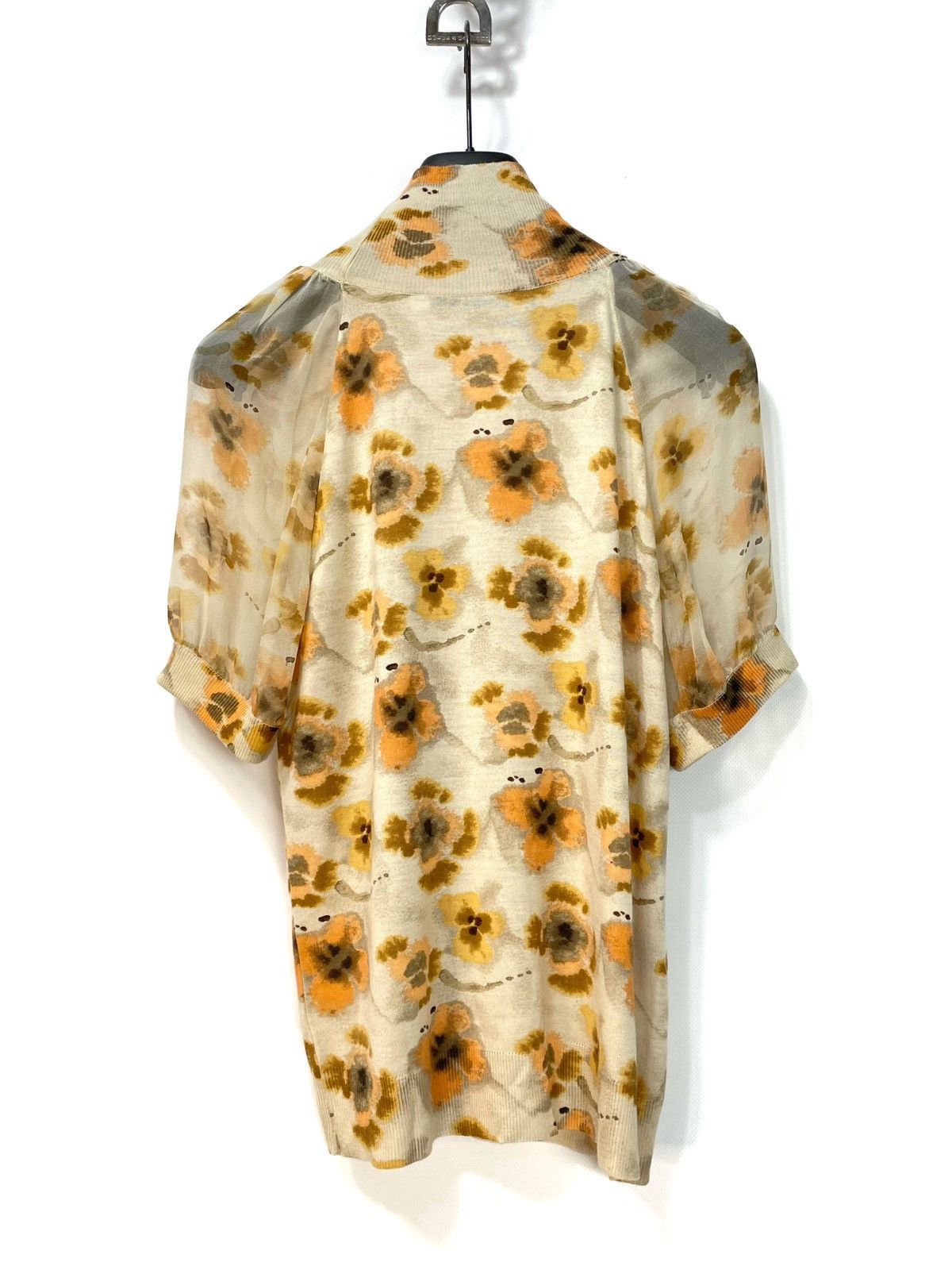 Dior Christian Dior by John Galliano Floral Knit Top - Size FR 38 Size S / US 4 / IT 40 - 5 Thumbnail