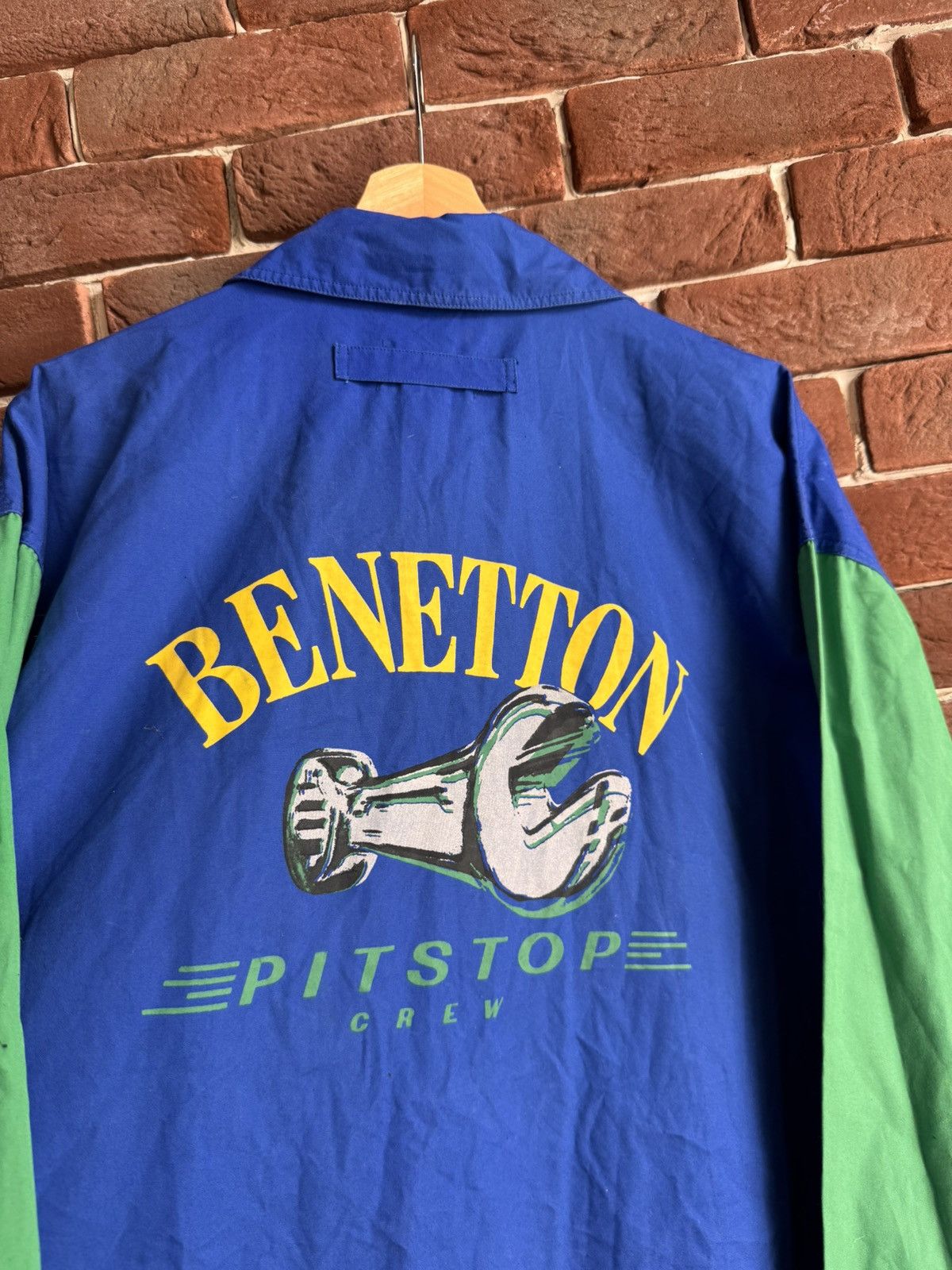 Benetton Vintage Benetton F1 Pitstop Crew Racing Team Light Jacket Size US L / EU 52-54 / 3 - 8 Thumbnail