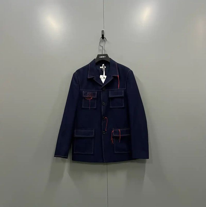 Marni Marni Navy Blue Cotton Long Sleeve Jacket 0089 Size US M / EU 48-50 / 2 - 1 Thumbnail