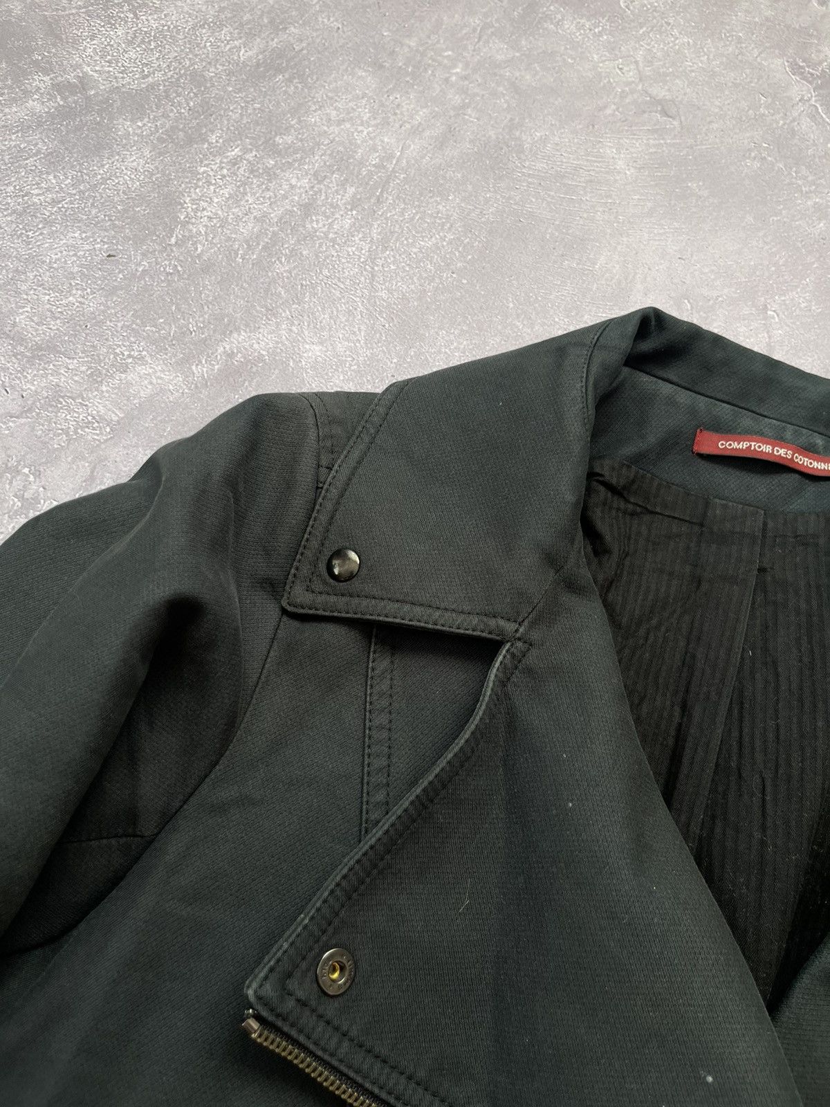 Japanese Brand Comptoir Des Cotonniers Double Collar Biker Zip Jacket Belt Size S / US 4 / IT 40 - 7 Thumbnail