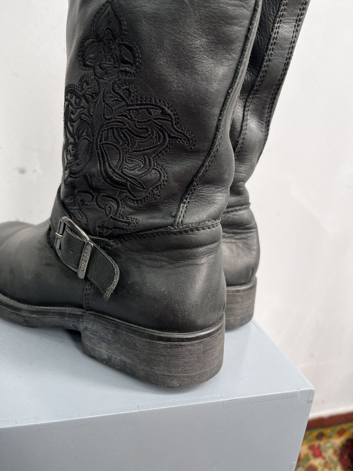 Designer × Guess ENGENDERED GUESS LEATHER HIGH BOOTS GUIDI STYLE Size US 9 / IT 39 - 7 Thumbnail