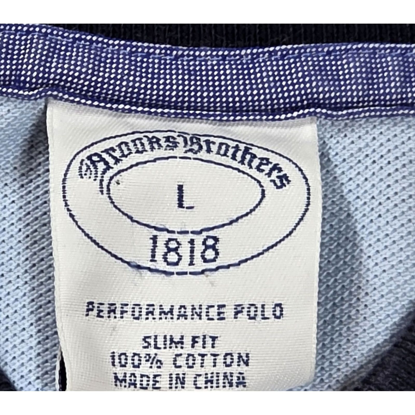 Brooks Brothers Brooks Brothers Polo Short Sleeve Blue Mens L Performance Slim Golden Fleece Polo Size US L / EU 52-54 / 3 - 6 Thumbnail