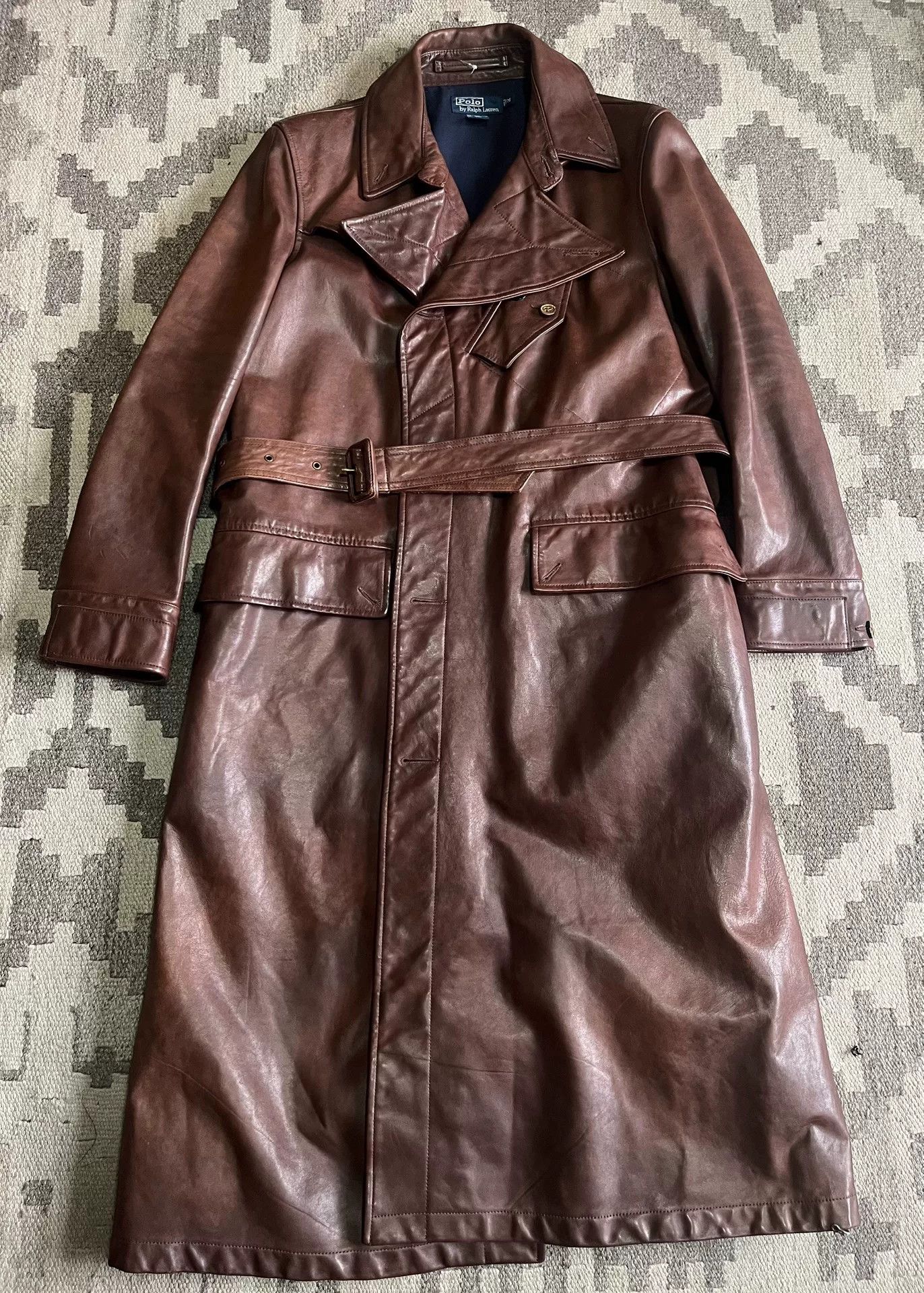 RRL Ralph Lauren Ralph Lauren Leather Motor Trench Coat Size US M / EU 48-50 / 2 - 1 Thumbnail