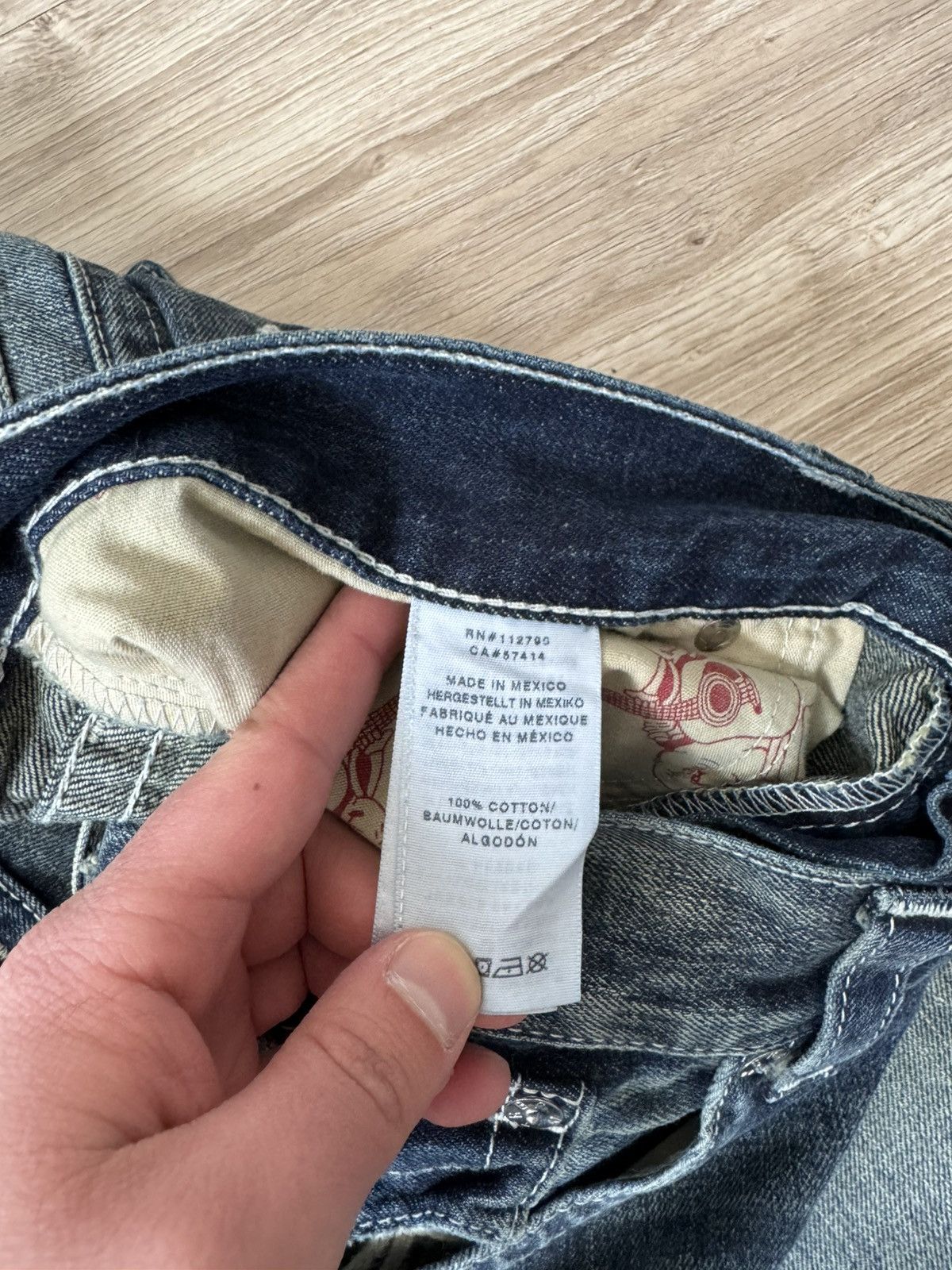Other Vintage Y2K True Religion Distressed Washed Denim Jeans Size US 38 / EU 54 - 11 Thumbnail