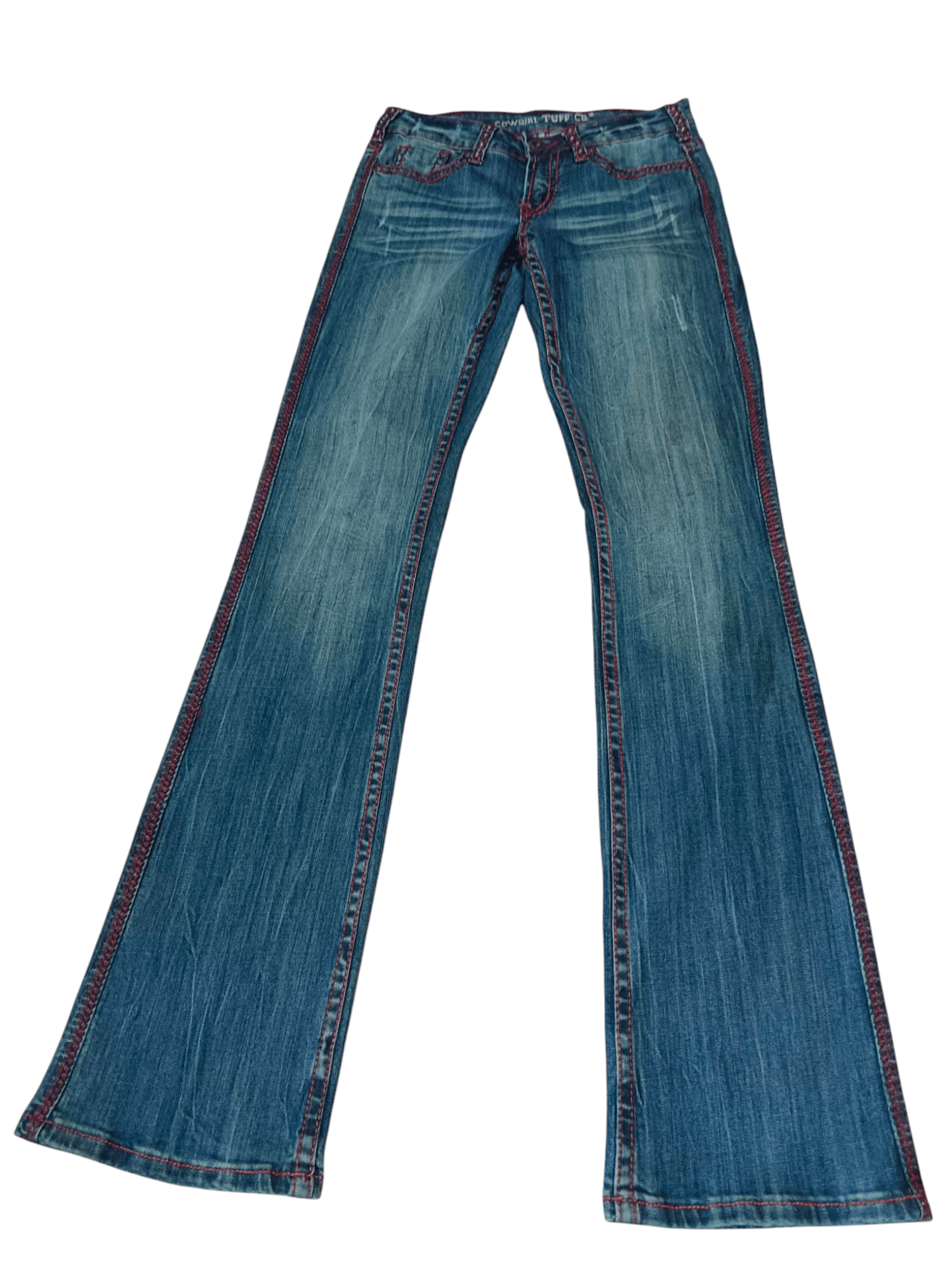 Cowgirl Country Wear Stretchable Low Rise Flare Denim