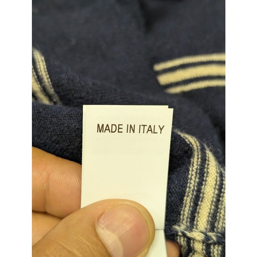 Brunello Cucinelli o1rshd1 CC20 Cashmere Sweater Striped Luxury in Blue Size US M / EU 48-50 / 2 - 15 Thumbnail