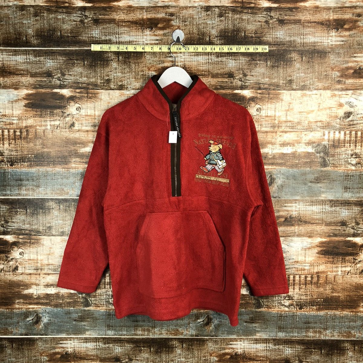 Japanese Brand Nature Friends Red vintage Sweatshirt #A1528 Size US M / EU 48-50 / 2 - 2 Thumbnail