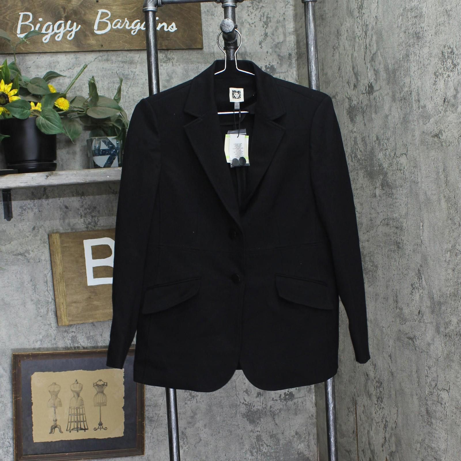 Other Anne Klein Womens Blazer Jacket 10909725 Asphalt Black 4 Size S / US 4 / IT 40 - 1 Thumbnail