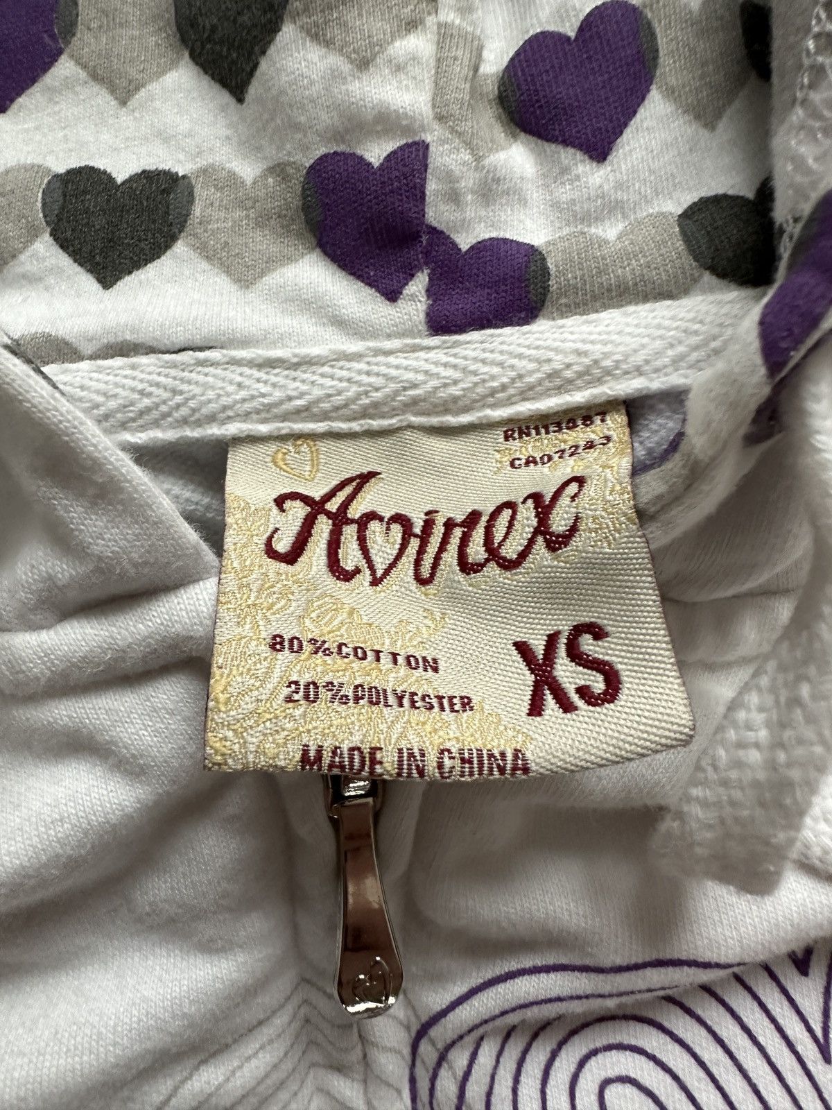 Avirex Vintage Y2K Avirex Bejeweled Zip Up Hooded Sweatshirt Size XS / US 0-2 / IT 36-38 - 5 Thumbnail