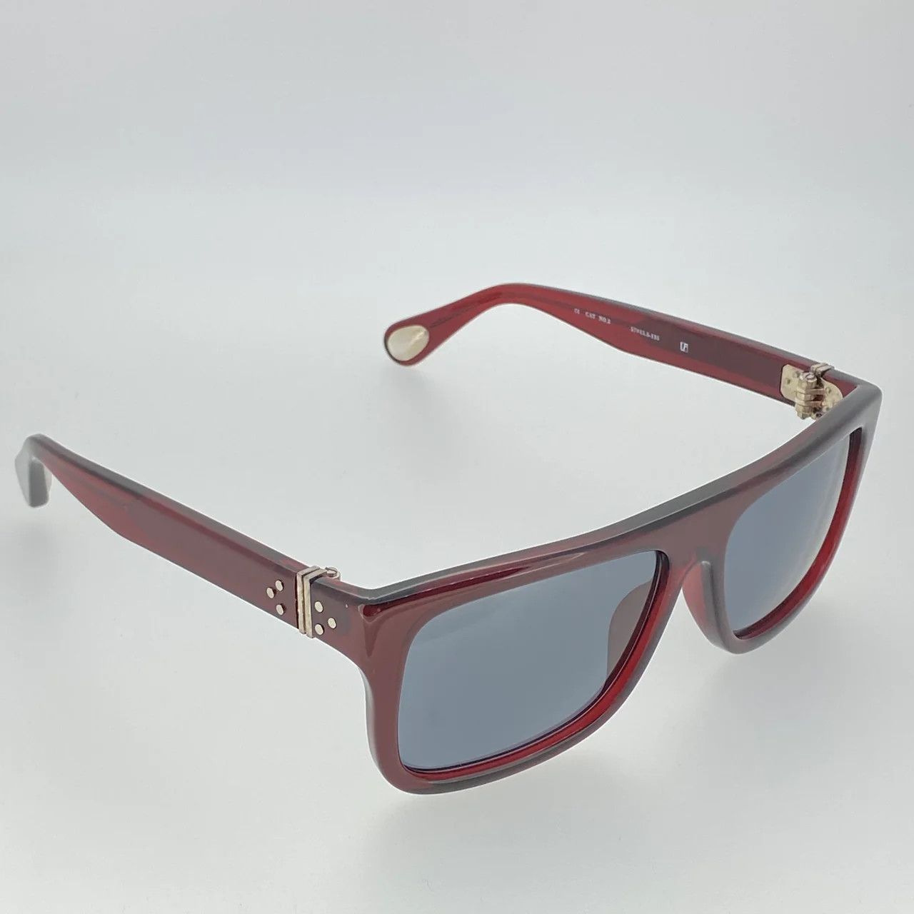 Ann Demeulemeester Ann Demeulemeester Sunglasses Flat Top Bordeaux Red and Blue Size ONE SIZE - 11 Thumbnail