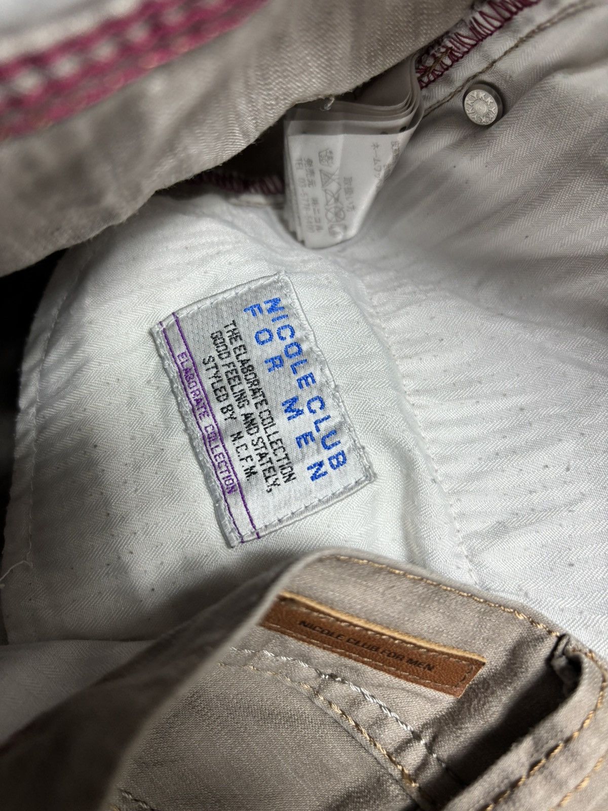 Japanese Brand Nicole Club Men Zipper Flared Pants. S0152 Size US 29 - 6 Thumbnail