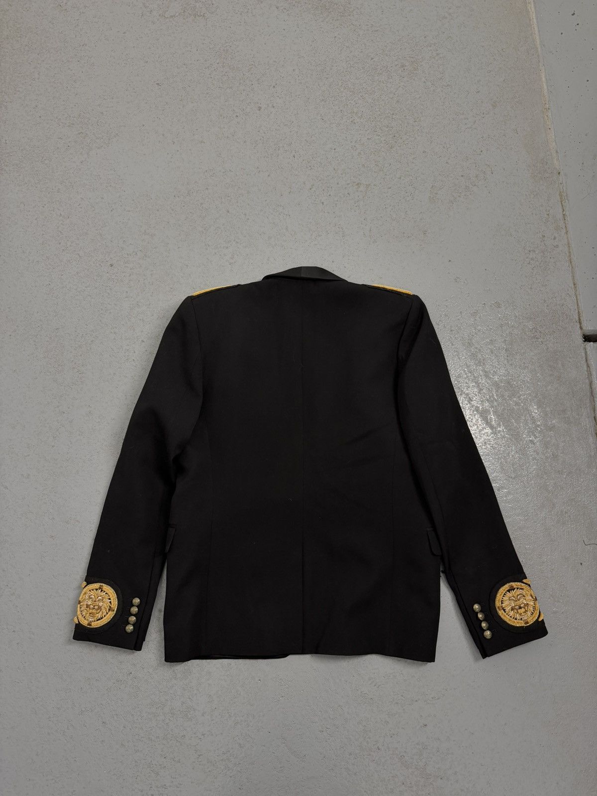 Balmain × H&M Balmain x H&M Black Shawl Collar Napoleon Wool Jacket Size 40R - 18 Thumbnail