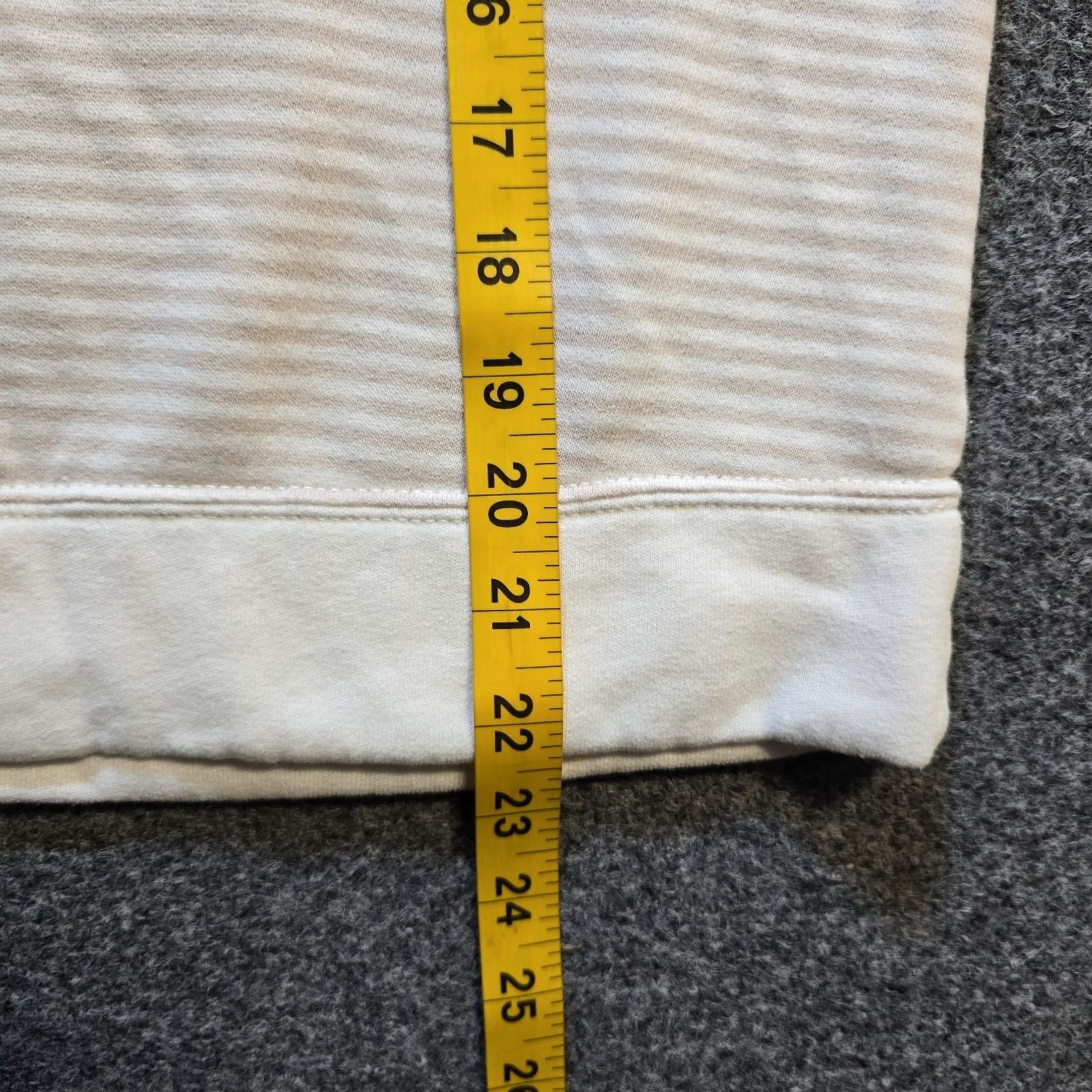 Abercrombie & Fitch Abercrombie & Fitch Sweatshirt Women Small Beige White Striped Logo Lounge Crew Neck Pullover Sweatshirt Size S / US 4 / IT 40 - 7 Thumbnail