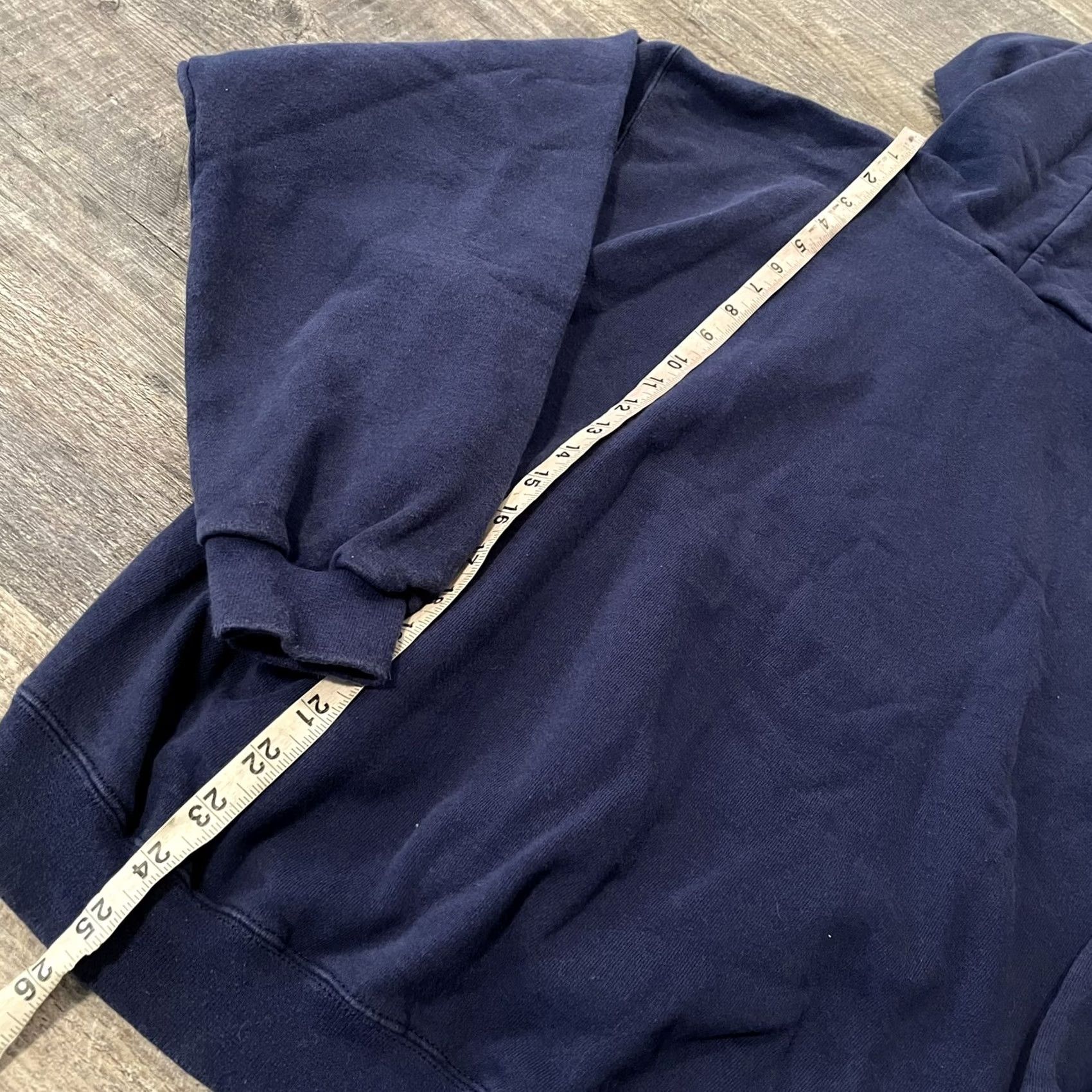 Nike VTG Nike Hoodie Swoosh 90s Blue White Tag Essential Hoodie Mens Small Vintage Check Fleece 1990s US Made Size US S / EU 44-46 / 1 - 6 Thumbnail