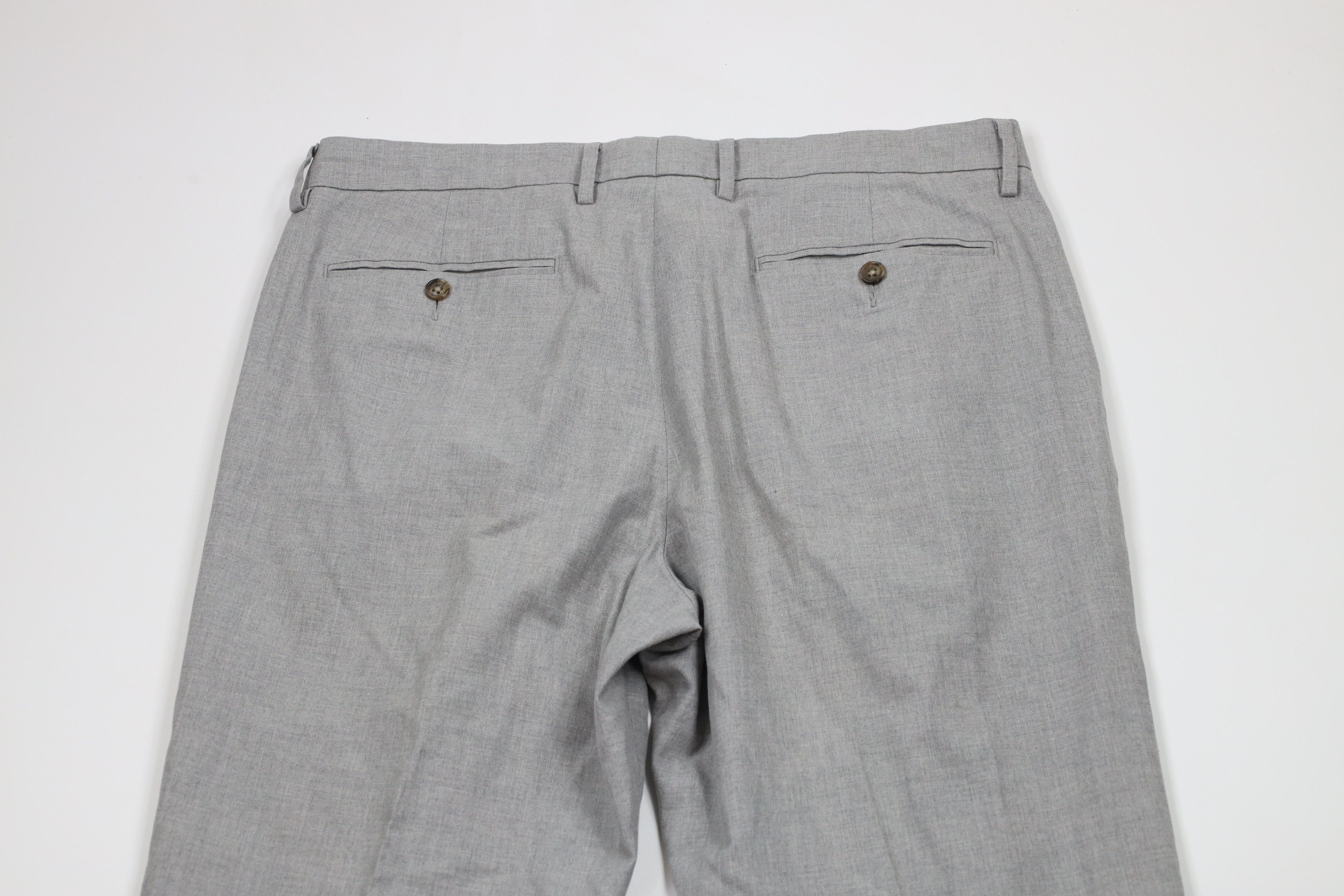 J.Crew × Vintage J Crew Bowery Fit Chambray Chinos Trousers Pants Gray Cotton Size US 35 - 8 Thumbnail