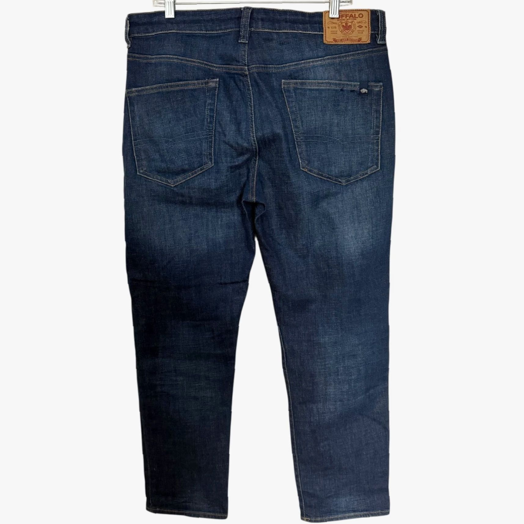 Buffalo David Bitton Buffalo David Bitton Ben Relaxed-Fit Tapered Denim Jeans Blue Men's 34X30 Jeans Size US 34 / EU 50 - 4 Thumbnail