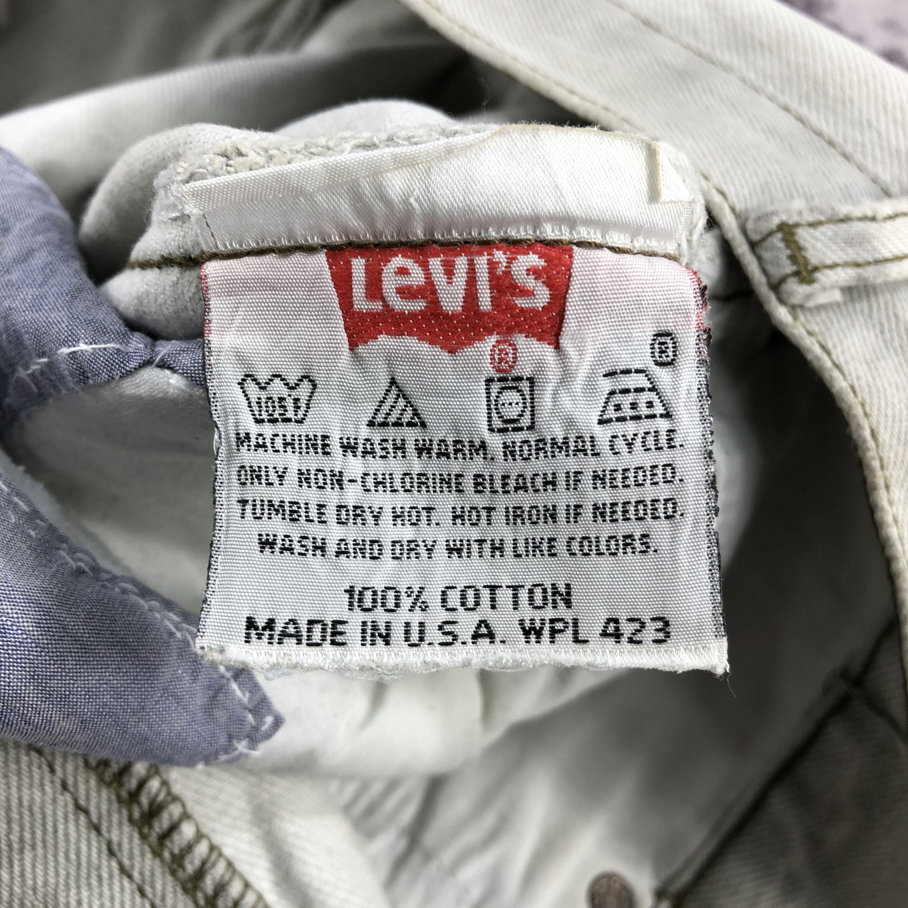 Levi's Vintage 90s Light Wash Levis 501 Jeans-JM2685 Size US 35 - 15 Thumbnail