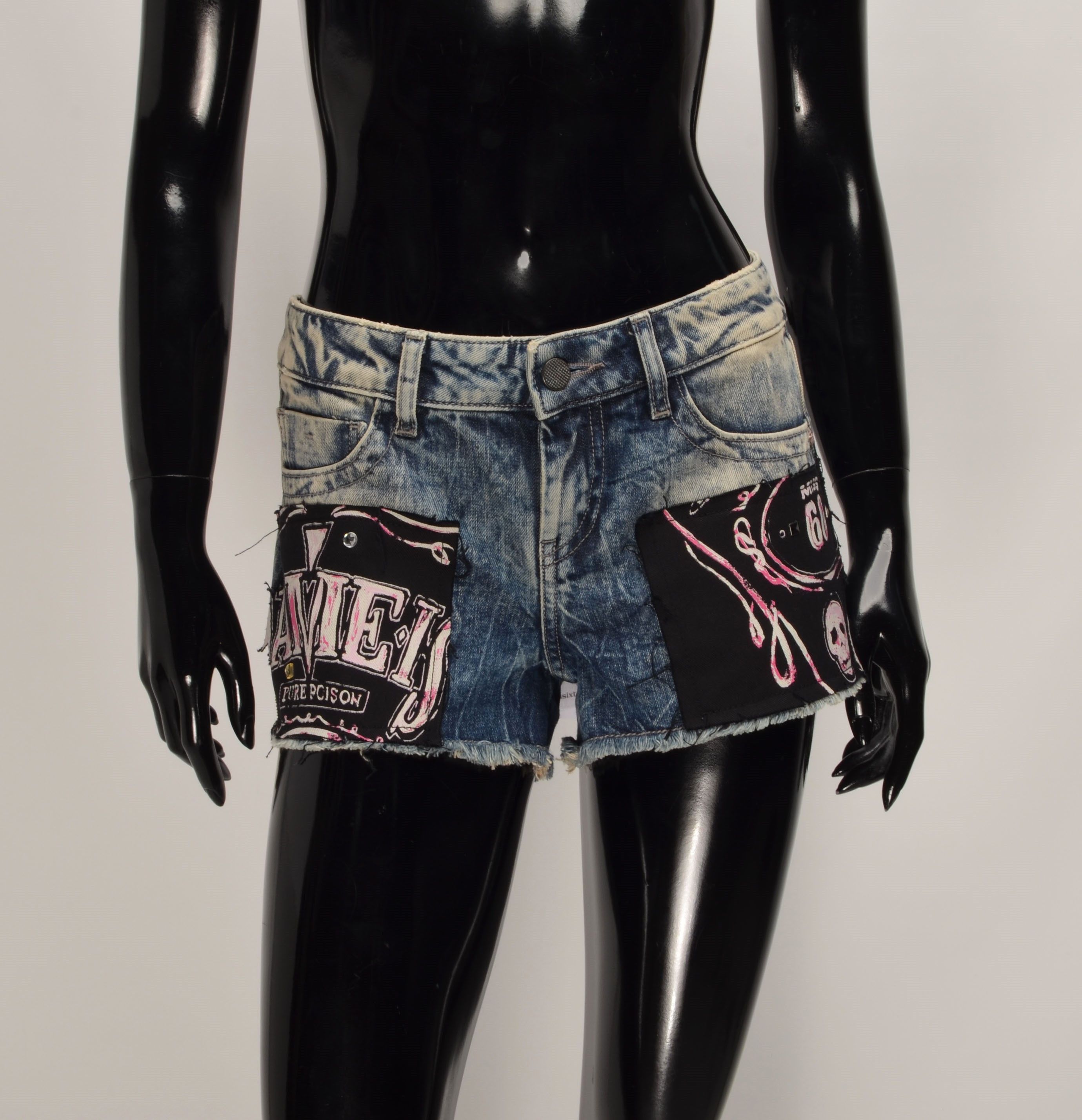 Miss Sixty Vintage Miss Sixty Y2K Grunge Punk Blue Denim Shorts Size 32" / US 10 / IT 46 - 1 Thumbnail
