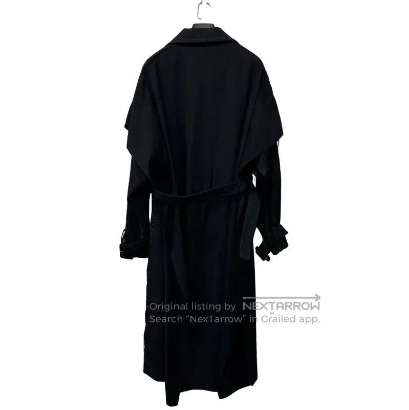 Valentino Valentino Black Men's Trench Coat . Size US M / EU 48-50 / 2 - 2 Thumbnail