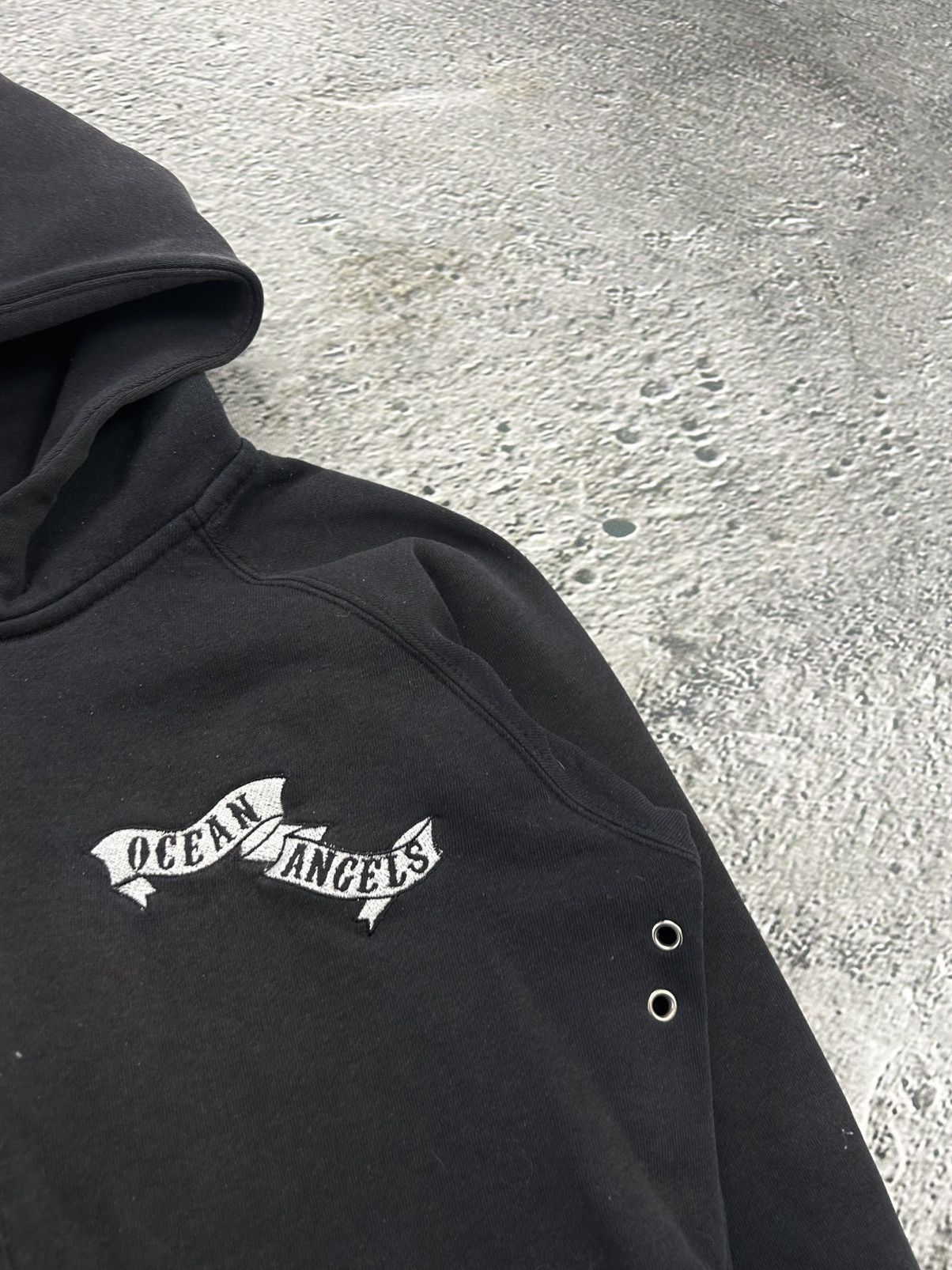Vintage Y2K zip hoodie black Ocean Angles Ed Hardy style Size US S / EU 44-46 / 1 - 2 Thumbnail