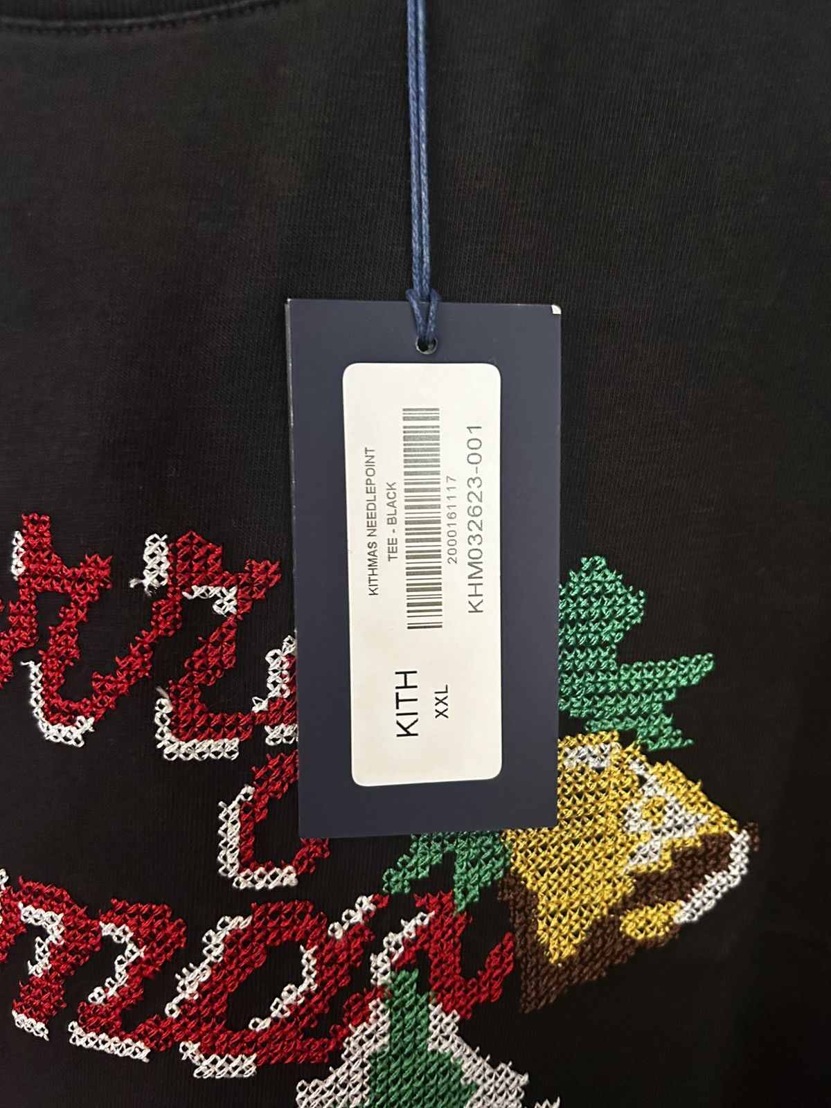 Kith Kith Kithmas Needlepoint T Shirt Black Size XXL Size US XXL / EU 58 / 5 - 4 Thumbnail