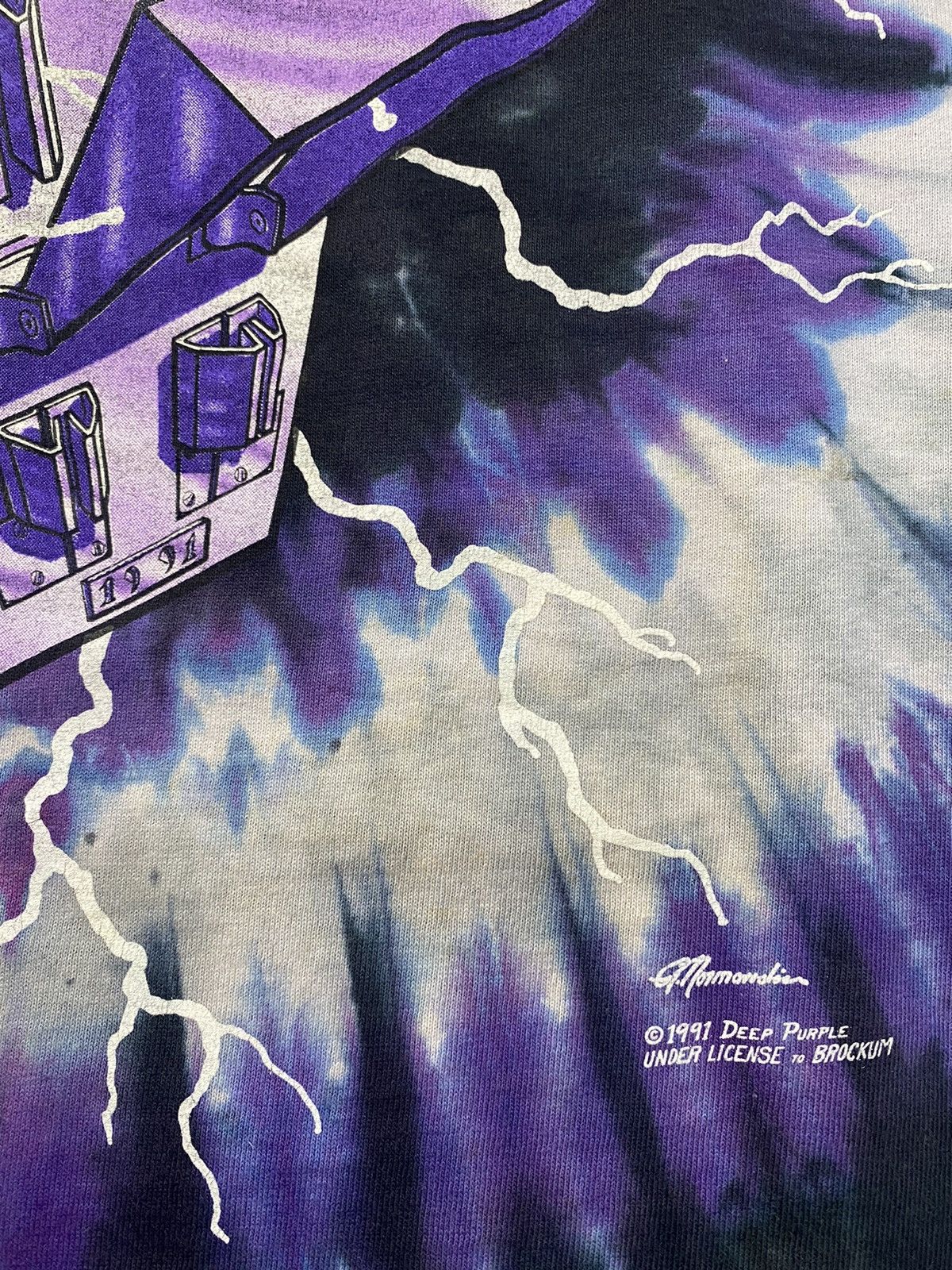 Band Tees × Liquid Blue × Vintage 💥Vintage 1991 DEEP PURPLE tie dye liquid blue rare shirt Size US L / EU 52-54 / 3 - 6 Thumbnail