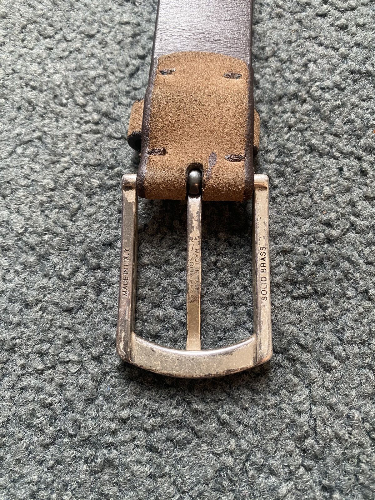 Designer × Ermenegildo Zegna ERMENEGILDO ZEGNA LEATHER BELT Size 38 - 2 Thumbnail