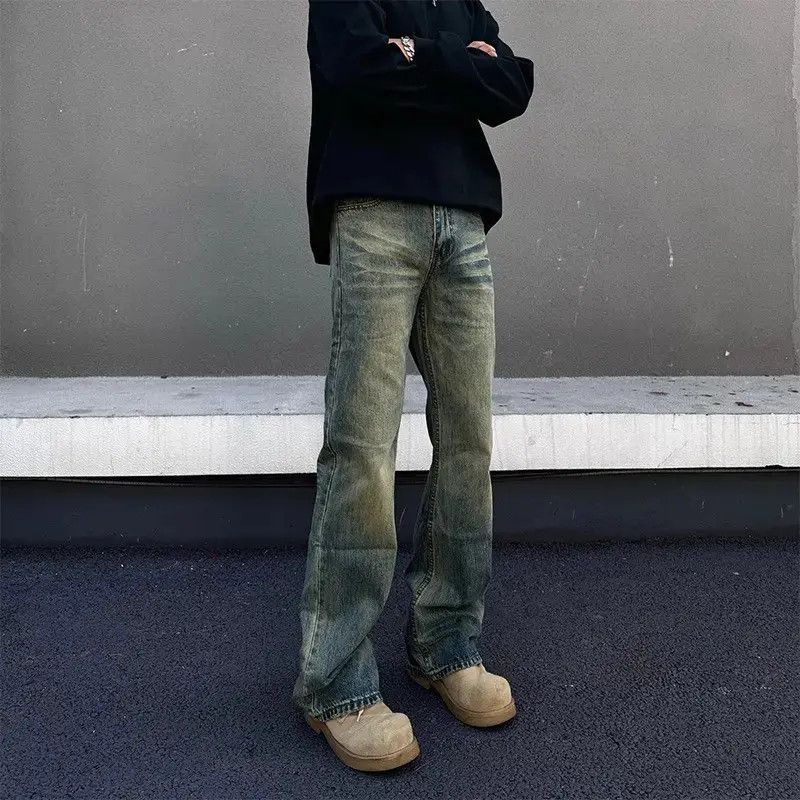 Japanese Brand Retro loose straight leg micro flared jeans Size US 32 / EU 48 - 6 Thumbnail