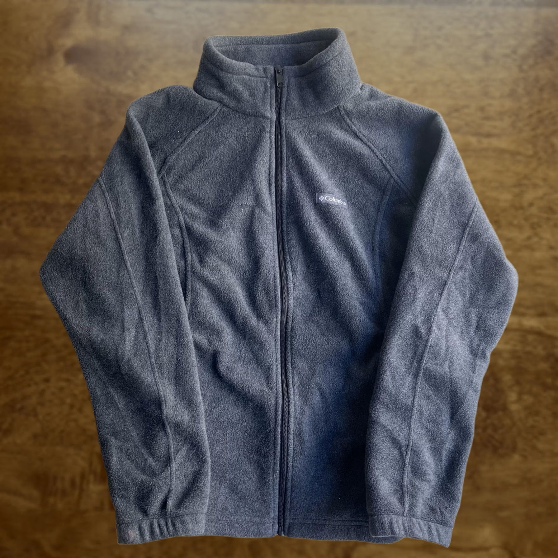 Vintage Columbia Fleece Jacket Womens 1X Gray Full Zip Collared Casual Outdoor Winter Fall Spring Zip Mens Womens Girls Boys Size XL / US 12-14 / IT 48-50 - 1 Thumbnail