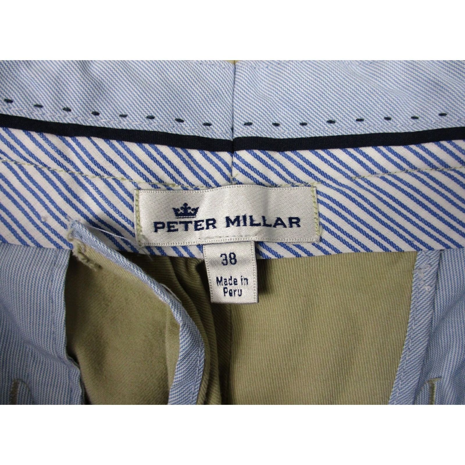 Peter Millar Peter Millar Chino Pants Mens 38x30 Beige Pima Cotton Stretch Casual Khaki Size US 38 / EU 54 - 4 Thumbnail