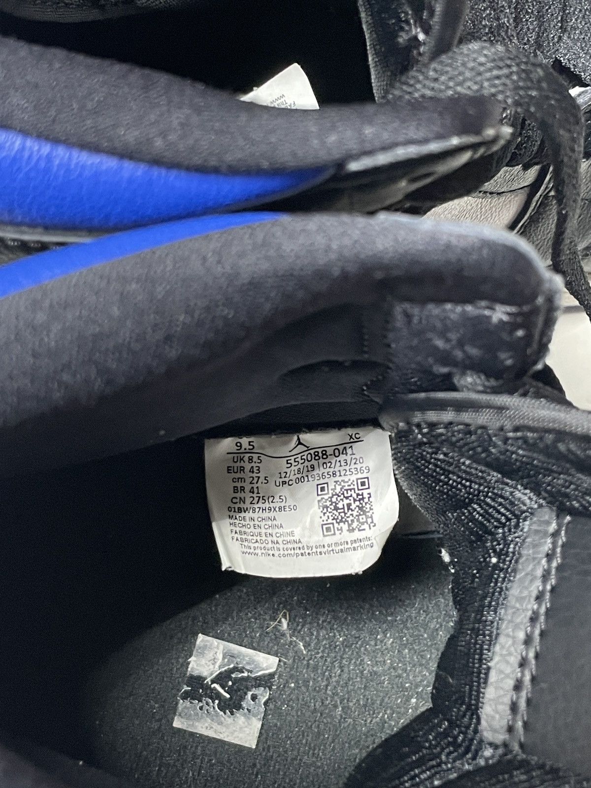 Jordan Brand × Nike Air Jordan 1 retro high royal toe Size US 9.5 / EU 42-43 - 14 Thumbnail