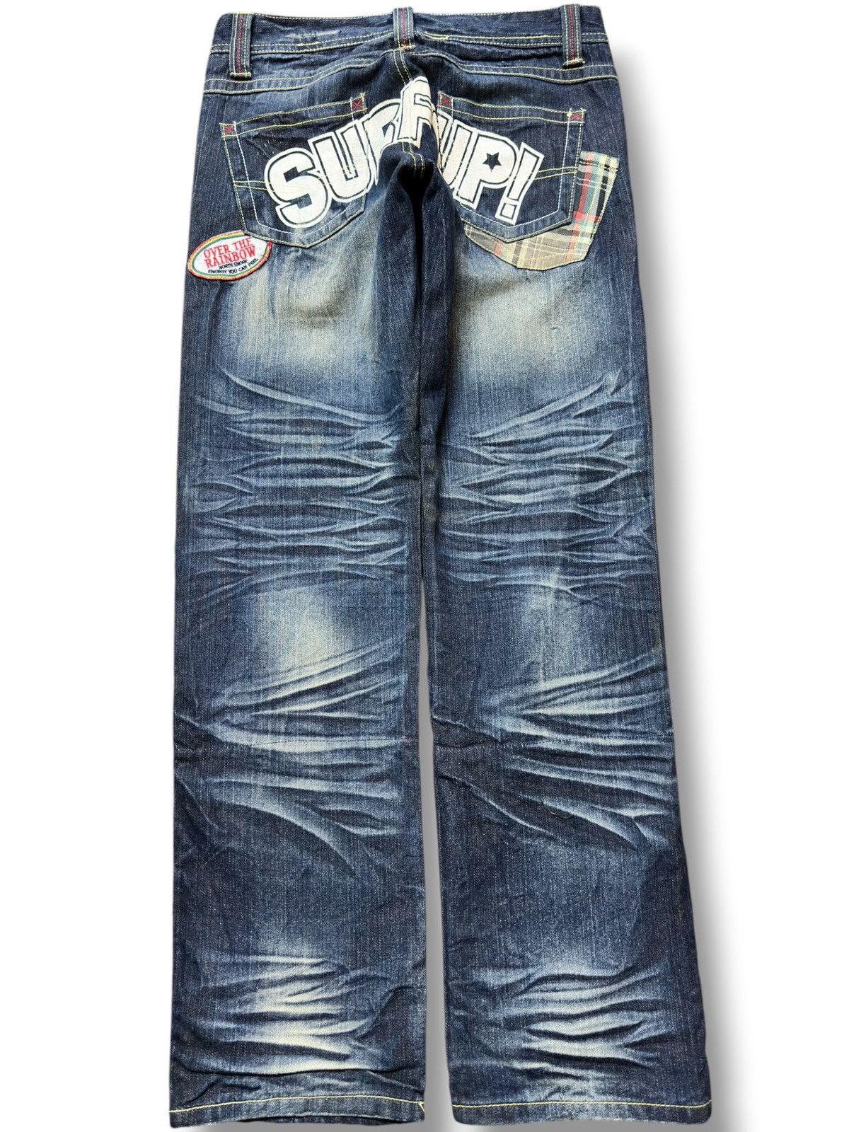 Tornado Mart Vintage Japanese Brand Mudwash Wrinkles Patchwork Denim Size US 30 / EU 46 - 4 Thumbnail