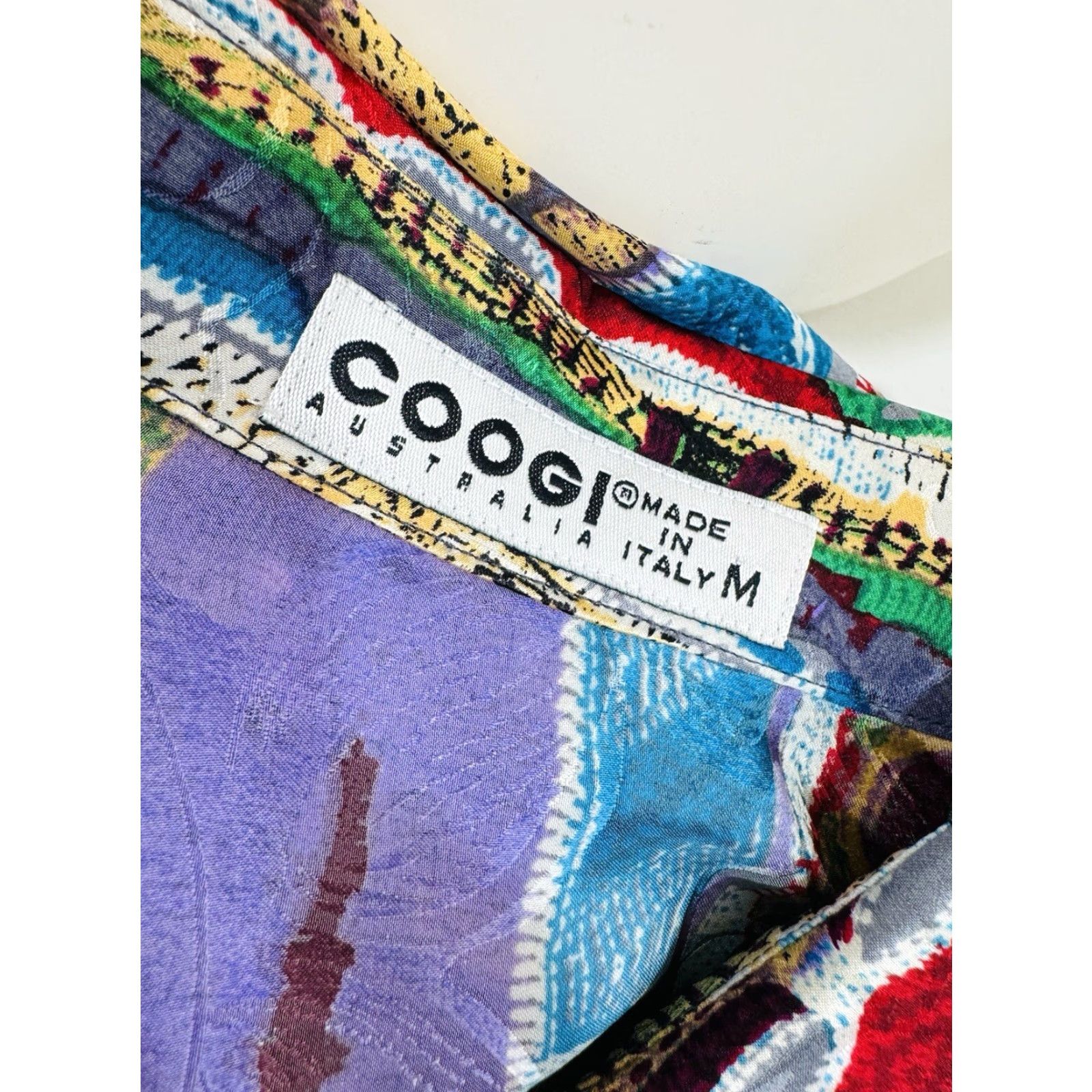 Coogi COOGI ITALY AUSTRALIA SILK Cosby Tundra Print Mens M Shirt Size US L / EU 52-54 / 3 - 6 Thumbnail