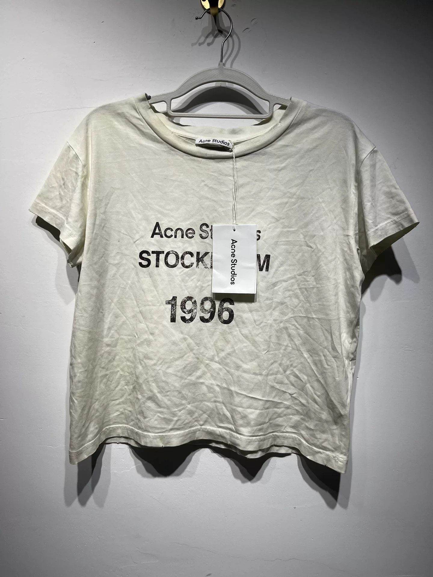 Acne Studios Acne Studios Retro Printed White T-Shirt S Women Size S / US 4 / IT 40 - 1 Thumbnail