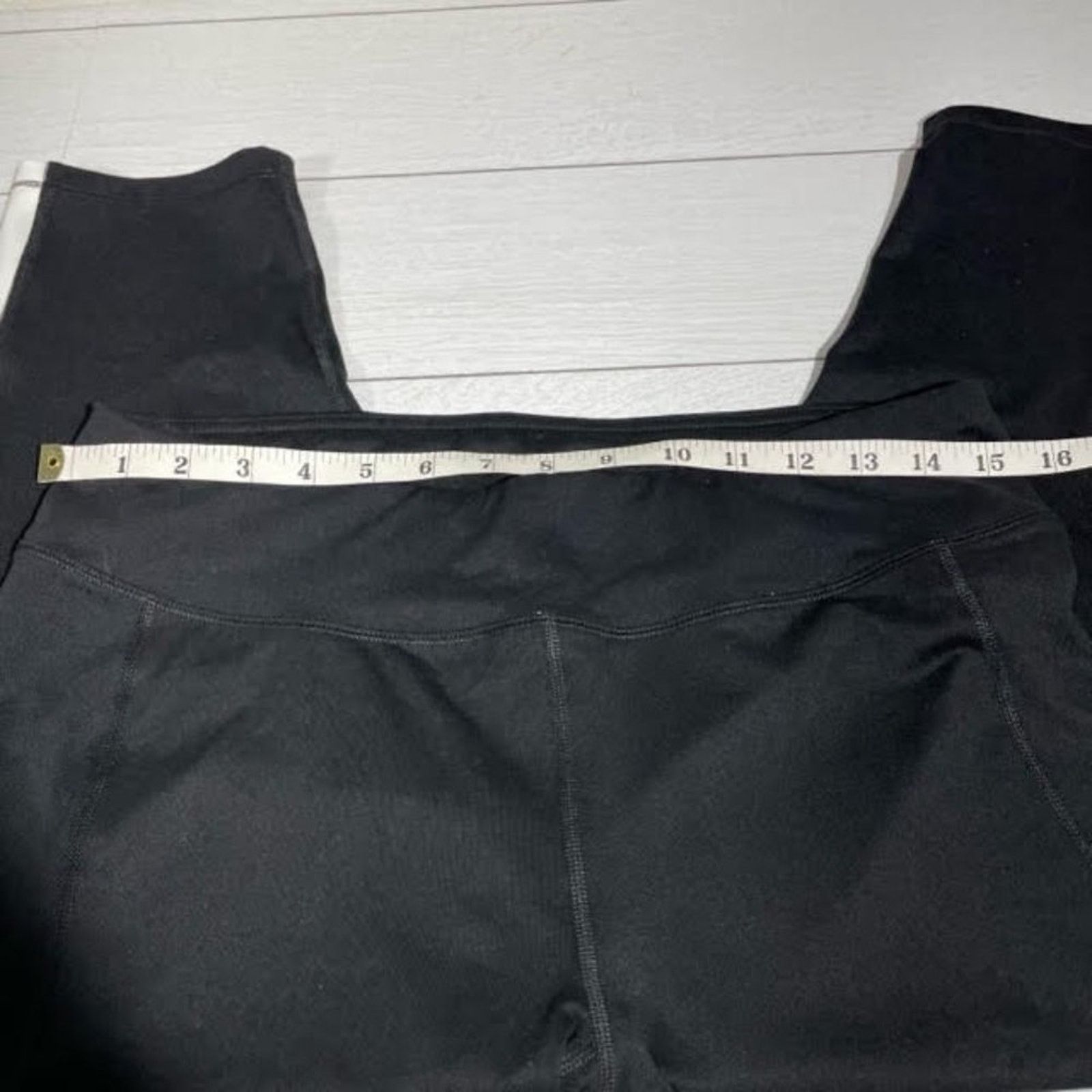 Other Just My Size Black White Mesh Panel Cropped Leggings Size 1X Size 31" - 5 Thumbnail