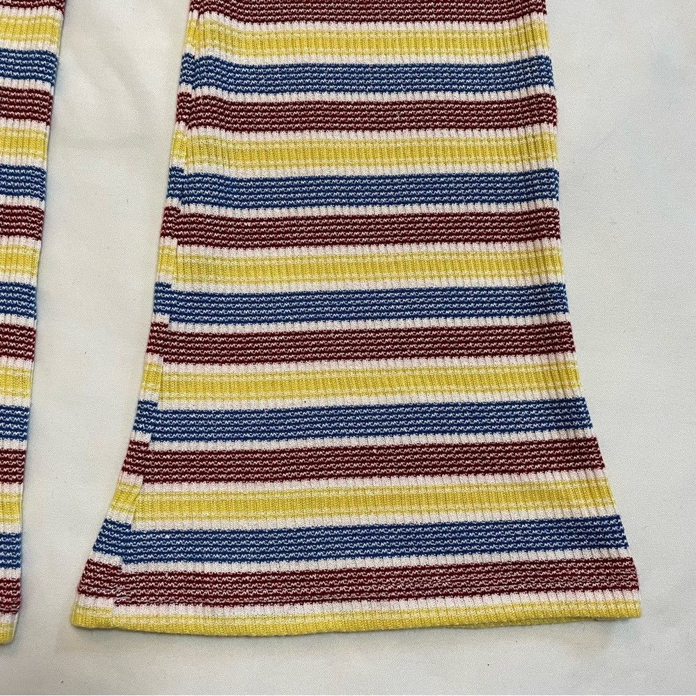 Zara NWT New Zara Blue Red Yellow Striped Knit Pants Size S Size 28" / US 6 / IT 42 - 4 Thumbnail