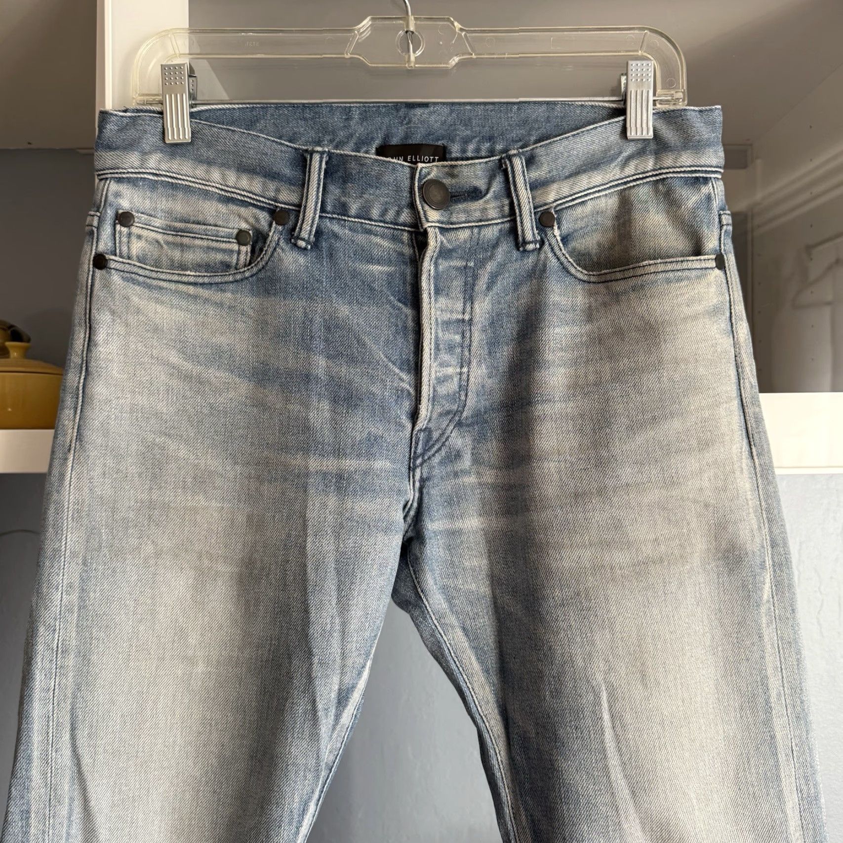 John Elliott John Elliott Denim The Daze Slim Jeans Coast 2 Size 28 Jeans Men Blue 98% Cotton 2% Polyurethane Slimming Button Fly 5-pocket Coast 2 Style Skinny"} Size US 28 / EU 44 - 2 Thumbnail