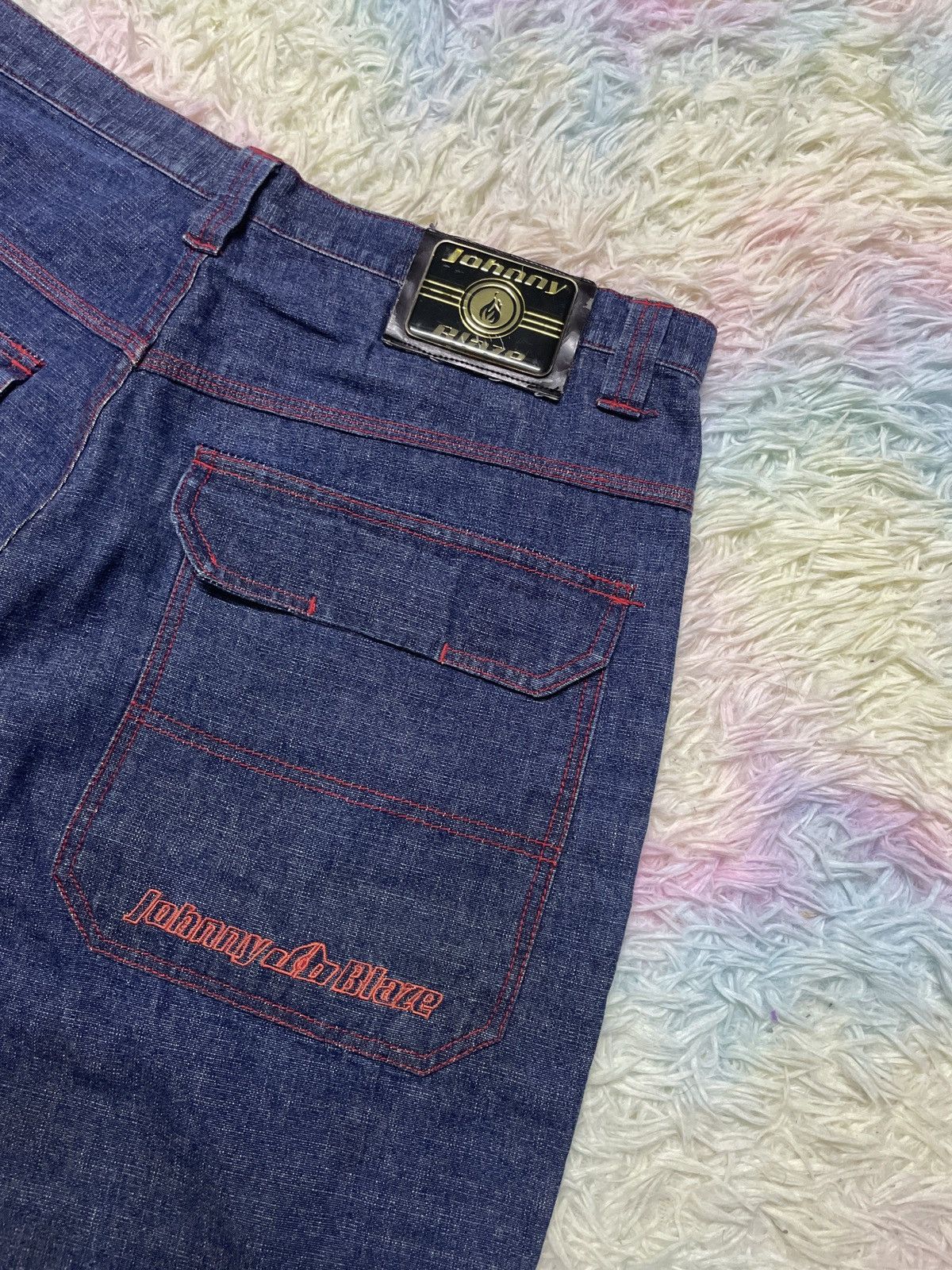 Vintage × Wu-Tang Clan 💥Hearing offer💥Vintage Y2k Jonny blaze denim jorts pants Size US 36 / EU 52 - 6 Thumbnail
