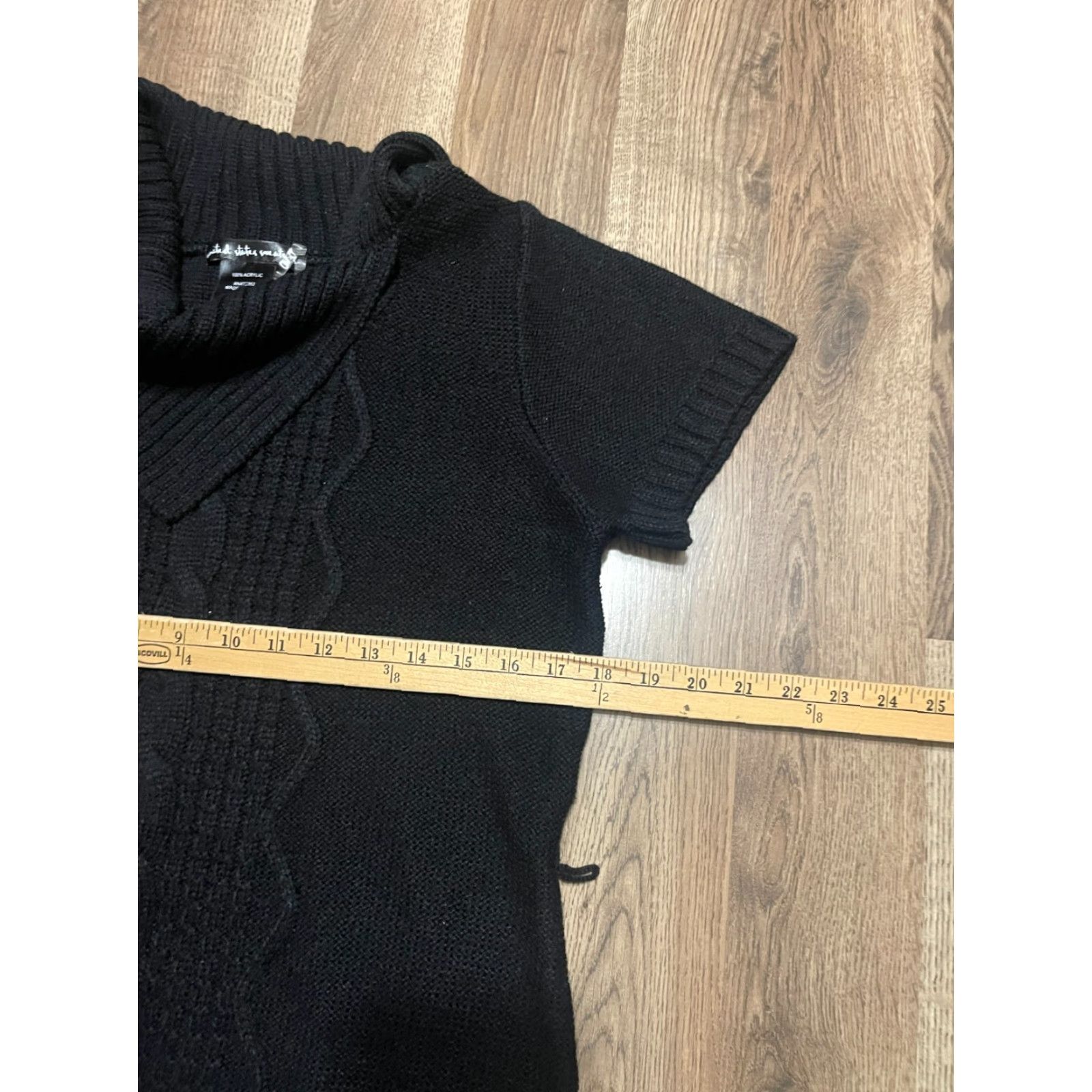 Vintage United States Sweaters Sweater Womens Large Black Pullover Knit Folded Neck Casual Size L / US 10 / IT 46 - 7 Thumbnail