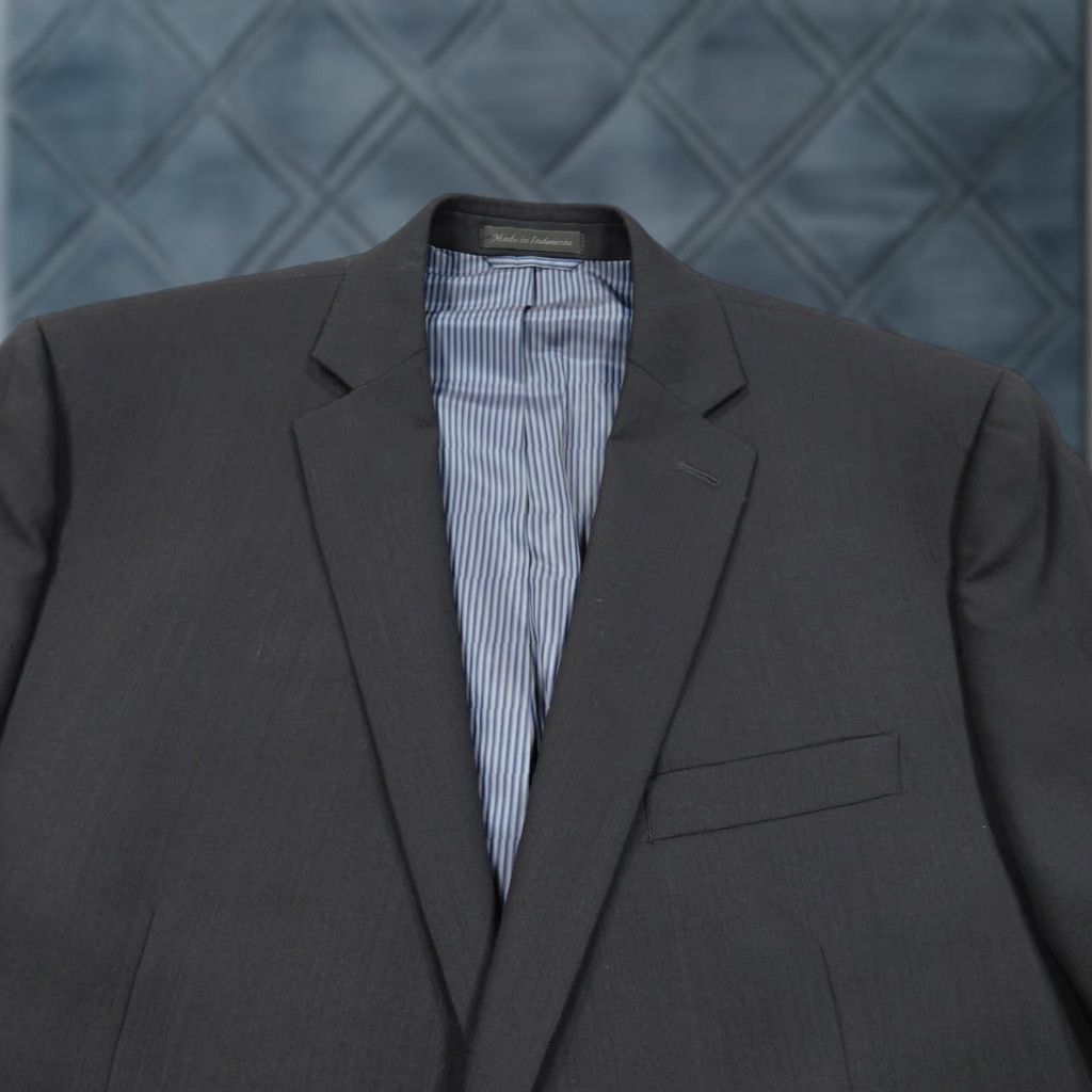 Calvin Klein Calvin Klein Blazer Men 42R Black Wool Blend Two Button Suit Jacket Coat Classic Size 42R - 1 Thumbnail