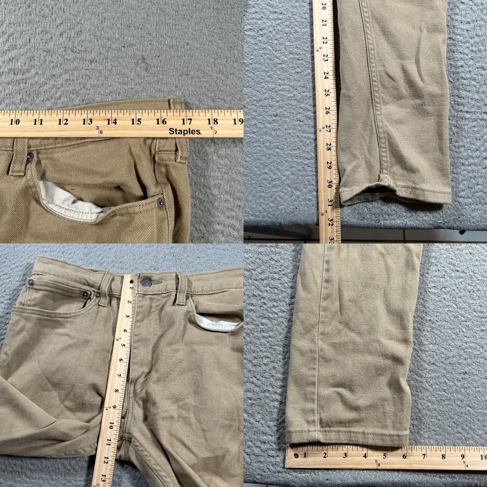 Levi's Levi's 512 Jeans Men 32x31 Tan Slim Fit Tapered Leg Stretch White Tab Casual Jeans Size US 32 / EU 48 - 8 Thumbnail