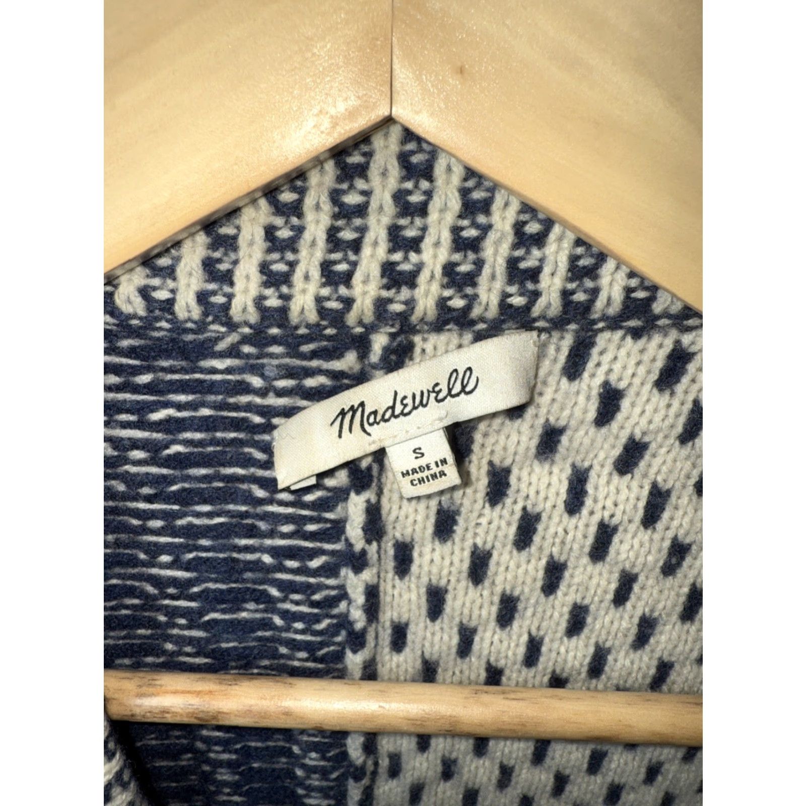 Madewell Madewell Cardigan Sweater Open Front 100% Merino Wool Blue Women S Knit Tight-Wool Vintage No (remove N/A) Size S / US 4 / IT 40 - 2 Thumbnail