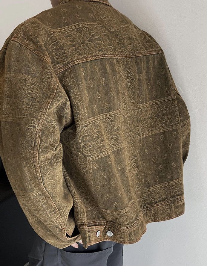 Japanese Brand × Vintage Retro punk paisley bandana washed denim jacket Size US M / EU 48-50 / 2 - 5 Thumbnail