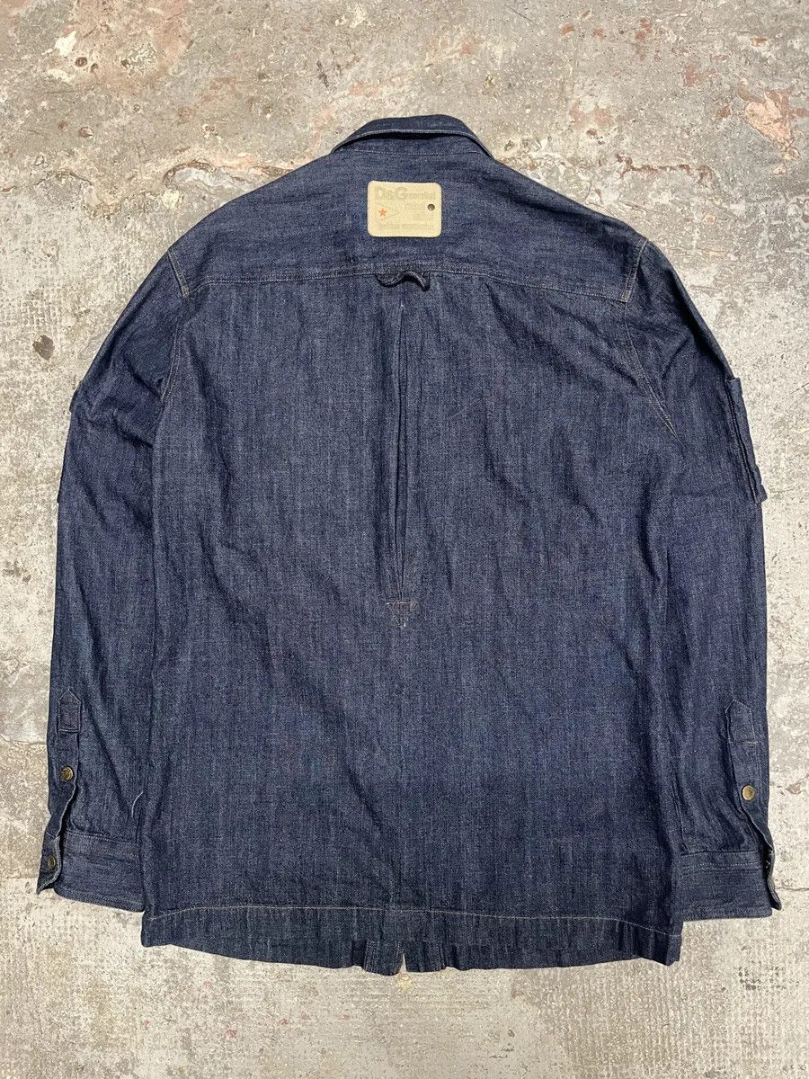 Dolce & Gabbana SS2003 Dolce & Gabbana Cargo Combat Navy Denim Shirt Size US M / EU 48-50 / 2 - 4 Thumbnail