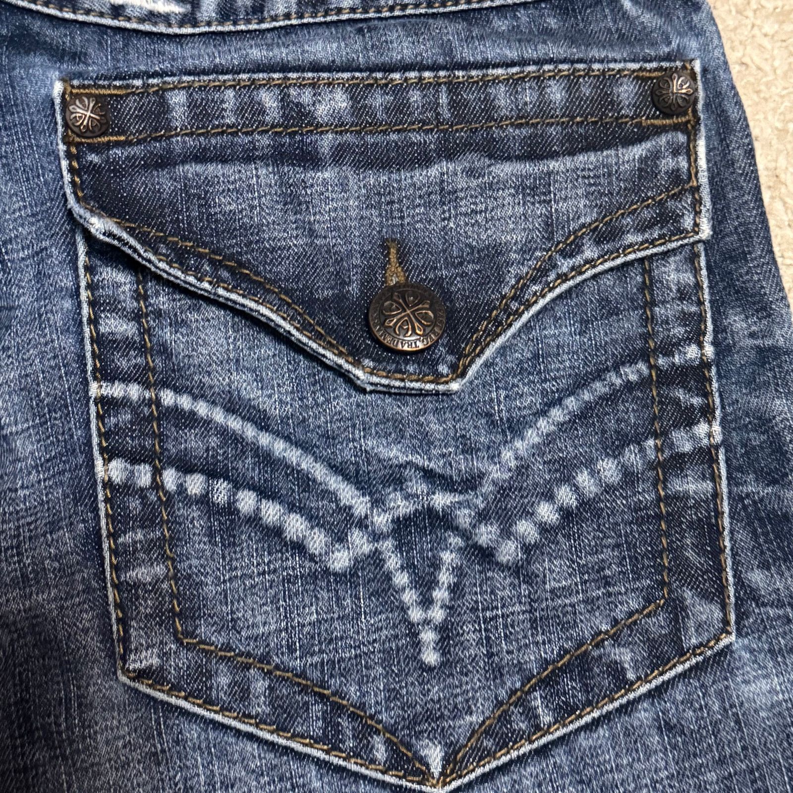 Affliction Affliction Cooper Relaxed Bootcut Jeans 32x34 Distressed Size US 32 / EU 48 - 4 Thumbnail
