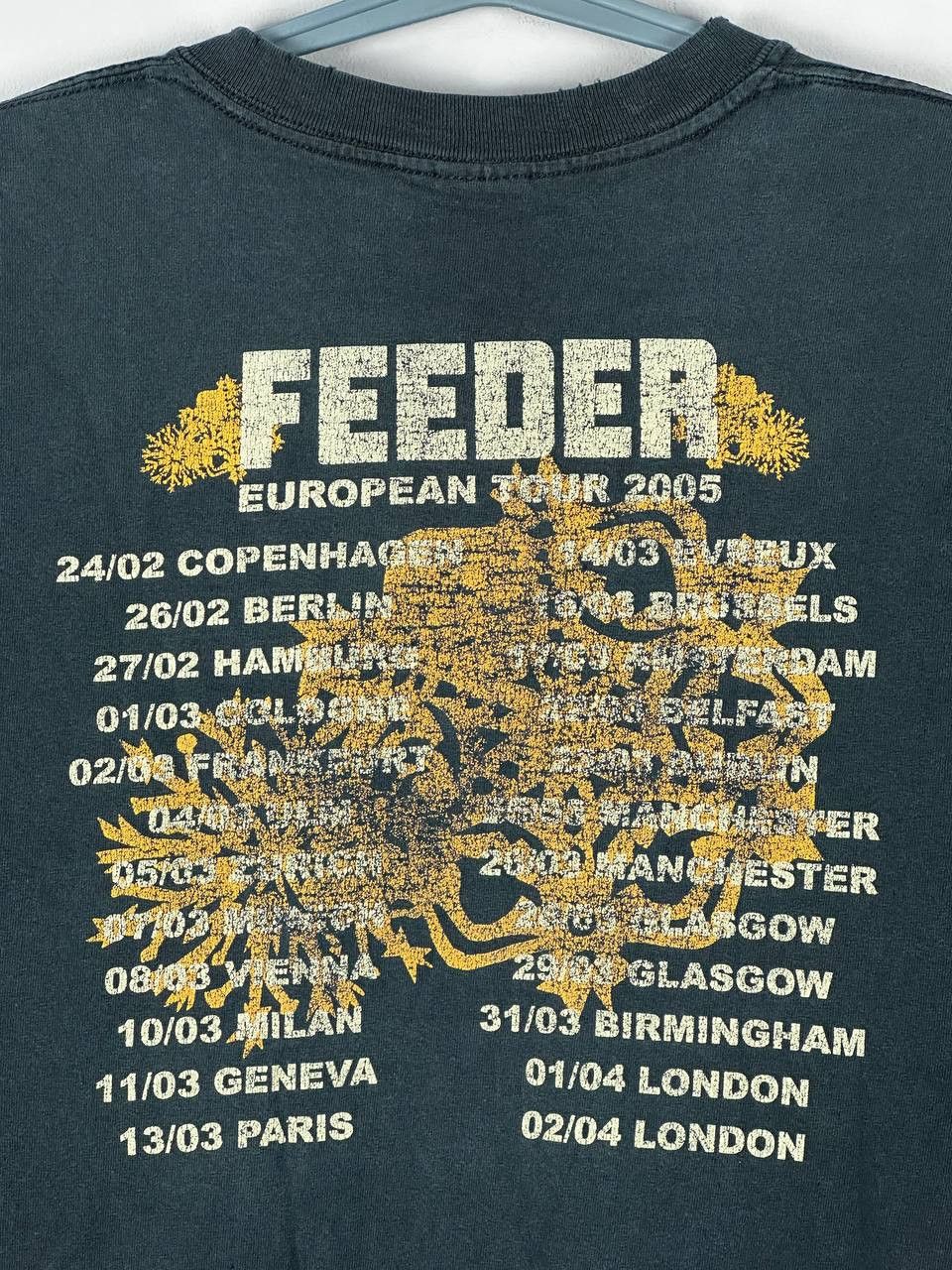 Band Tees Rare vintage Feeder 2005 Pushing The Senses Band T Shirt Size US M / EU 48-50 / 2 - 9 Thumbnail