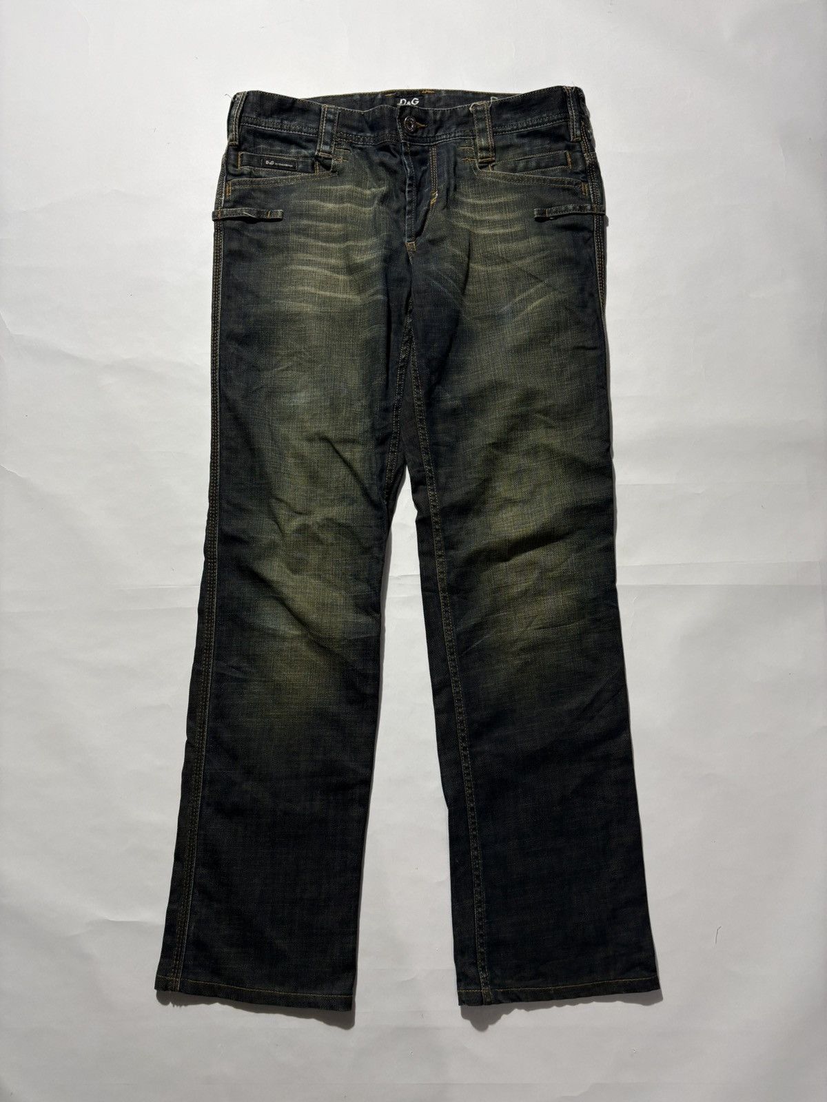 Dolce & Gabbana 00’s DOLCE & GABBANA MUD WASH DENIM JEANS Size US 33 - 1 Thumbnail