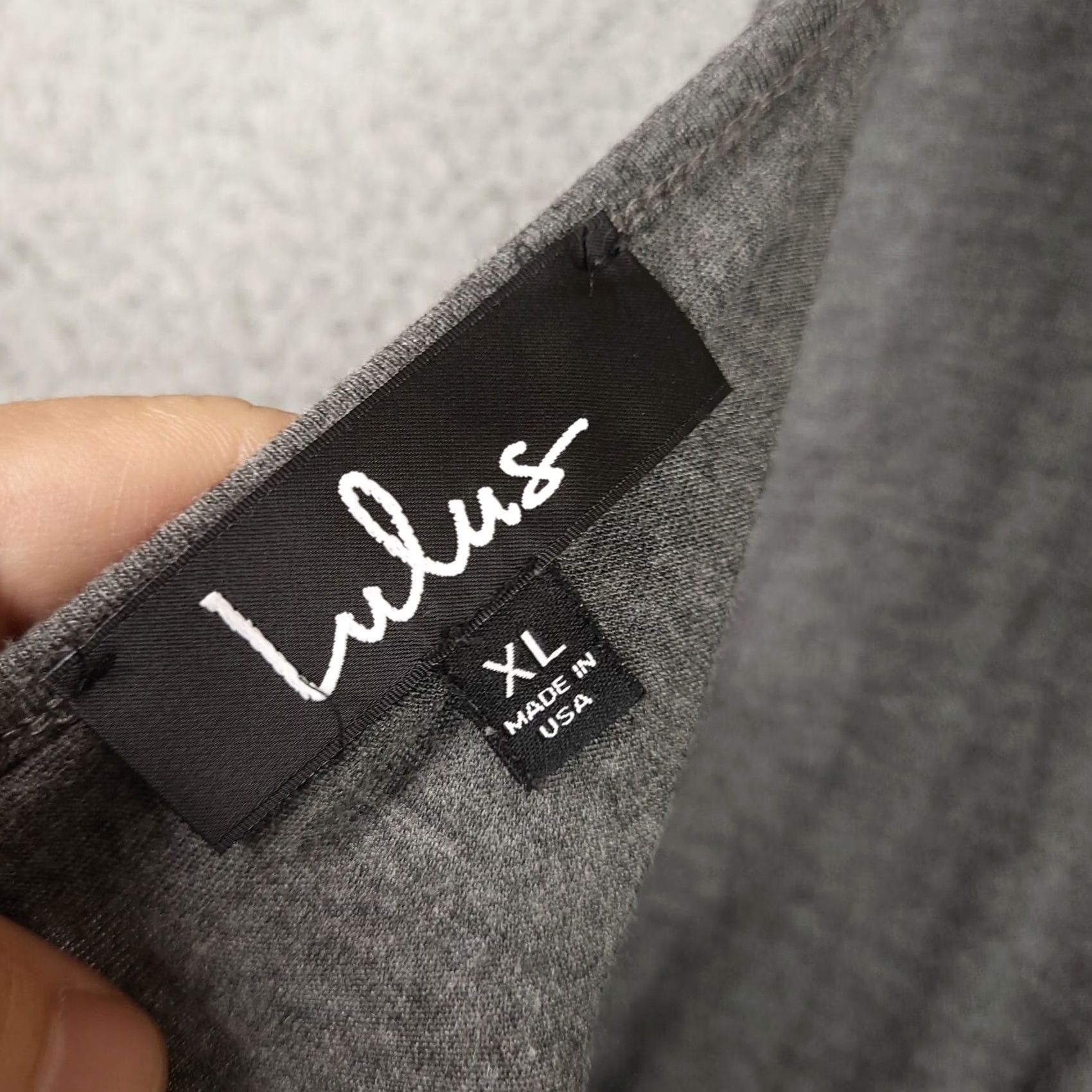 Lulus Lulu's Women's Grey Stretch Flared Sleeveless Casual Dress XL Knit Rayon Spandex | Round Neck Pullover Fit & Flare Cotton? Size XL / US 12-14 / IT 48-50 - 7 Thumbnail